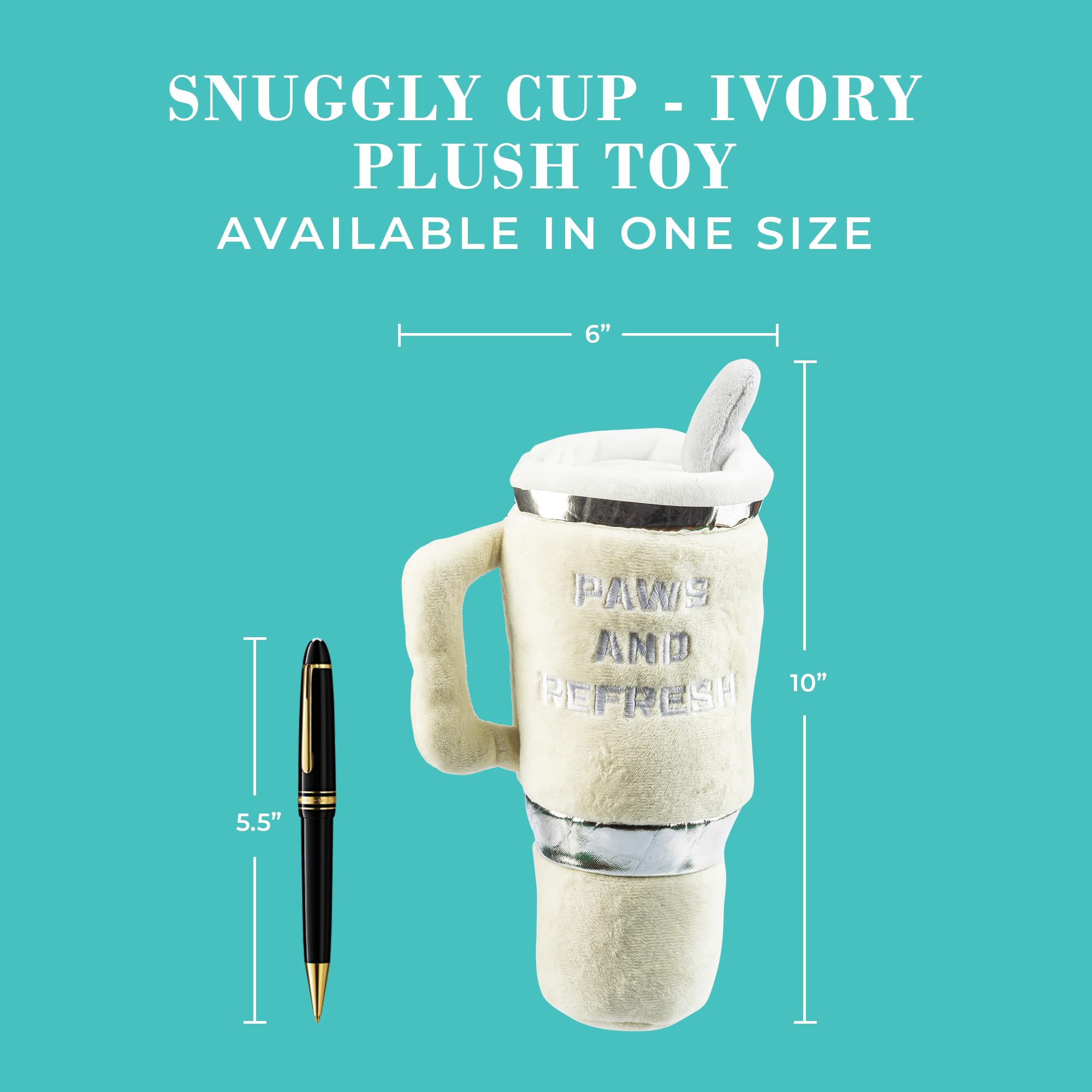 Haute Diggity Dog Snuggly Cup, Plush Designer Dog Toys With Interactive Squeaker, Stimulating Pet Enrichment, Machine-Washable &