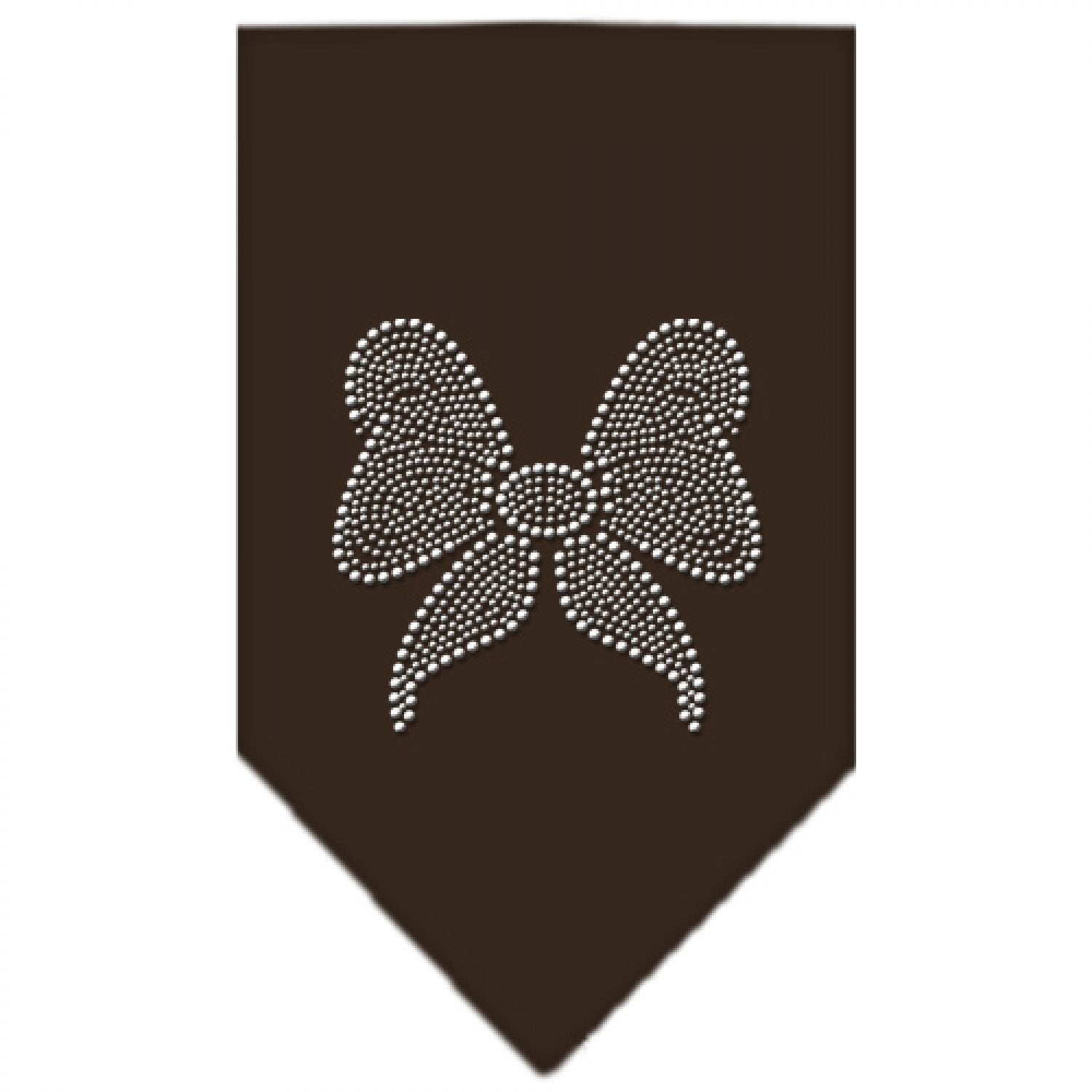 Mirage Pet Products Bow Rhinestone Bandana, Large, Cocoa
