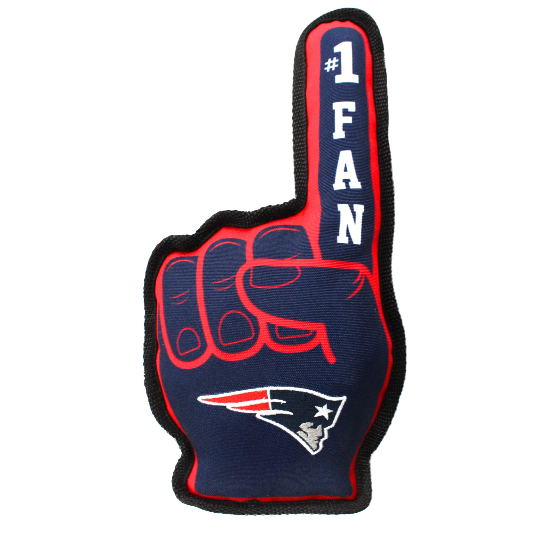 Nfl New England Patriots #1 Fan Toy For Dogs & Cats. Best Tough Pet Toy With Inner Squeaker