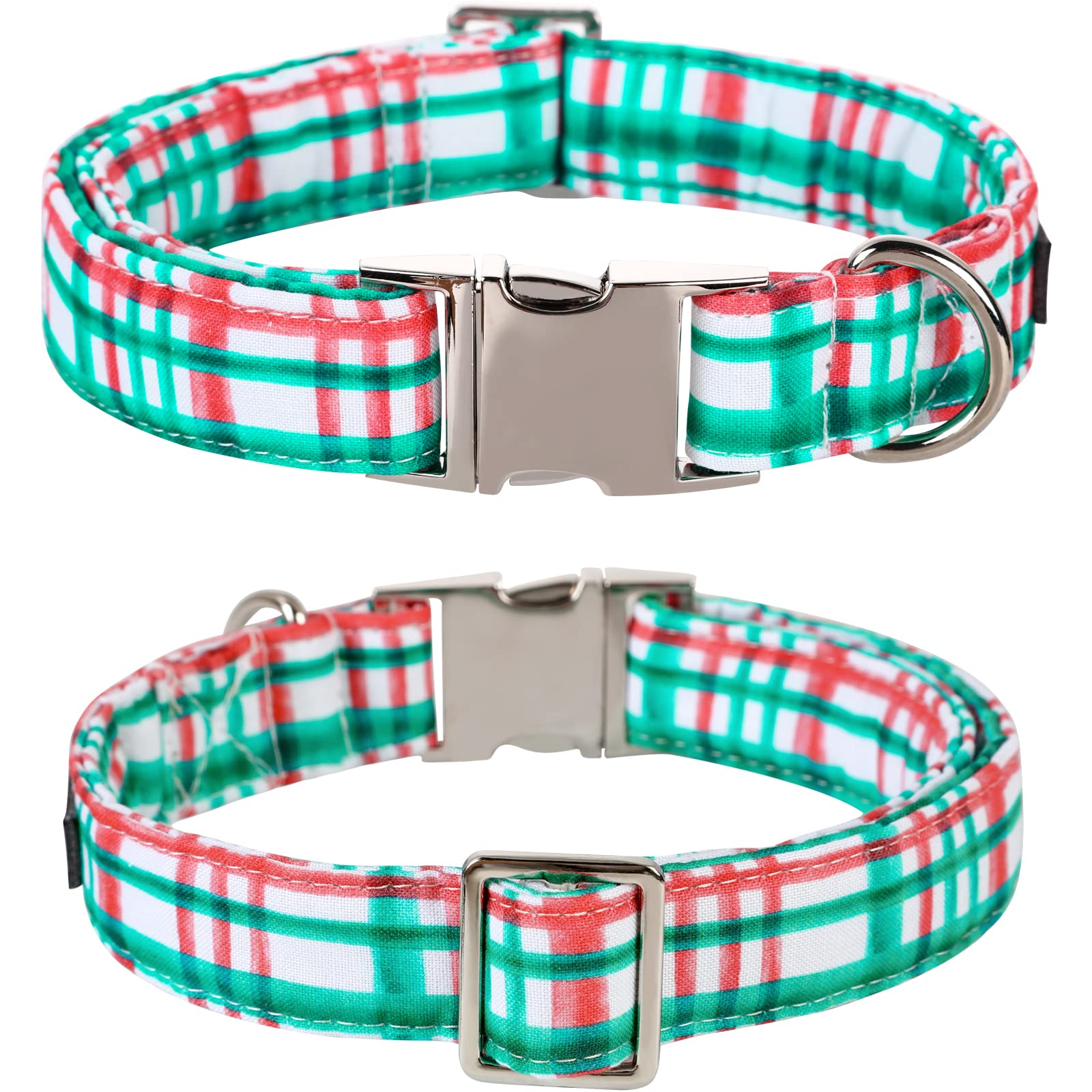 Lionet Paws Christmas Dog Collar With Bowtie, Dog Sailor Bow Collar With Metal Buckle For Dogs, Adjustable Comfortable Dog Collar Girl Gift, Xl, Neck 16-26 In