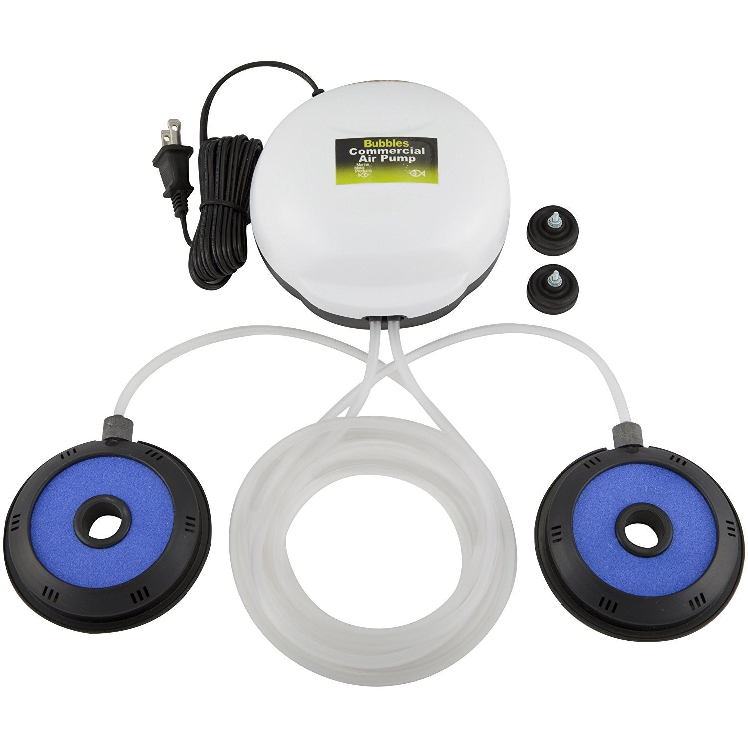 Marine Metal A-3 Commercial Air Bubbles Pump Kit, Aerator For Bait Buckets Or Aquarium Tanks (110 Volts)