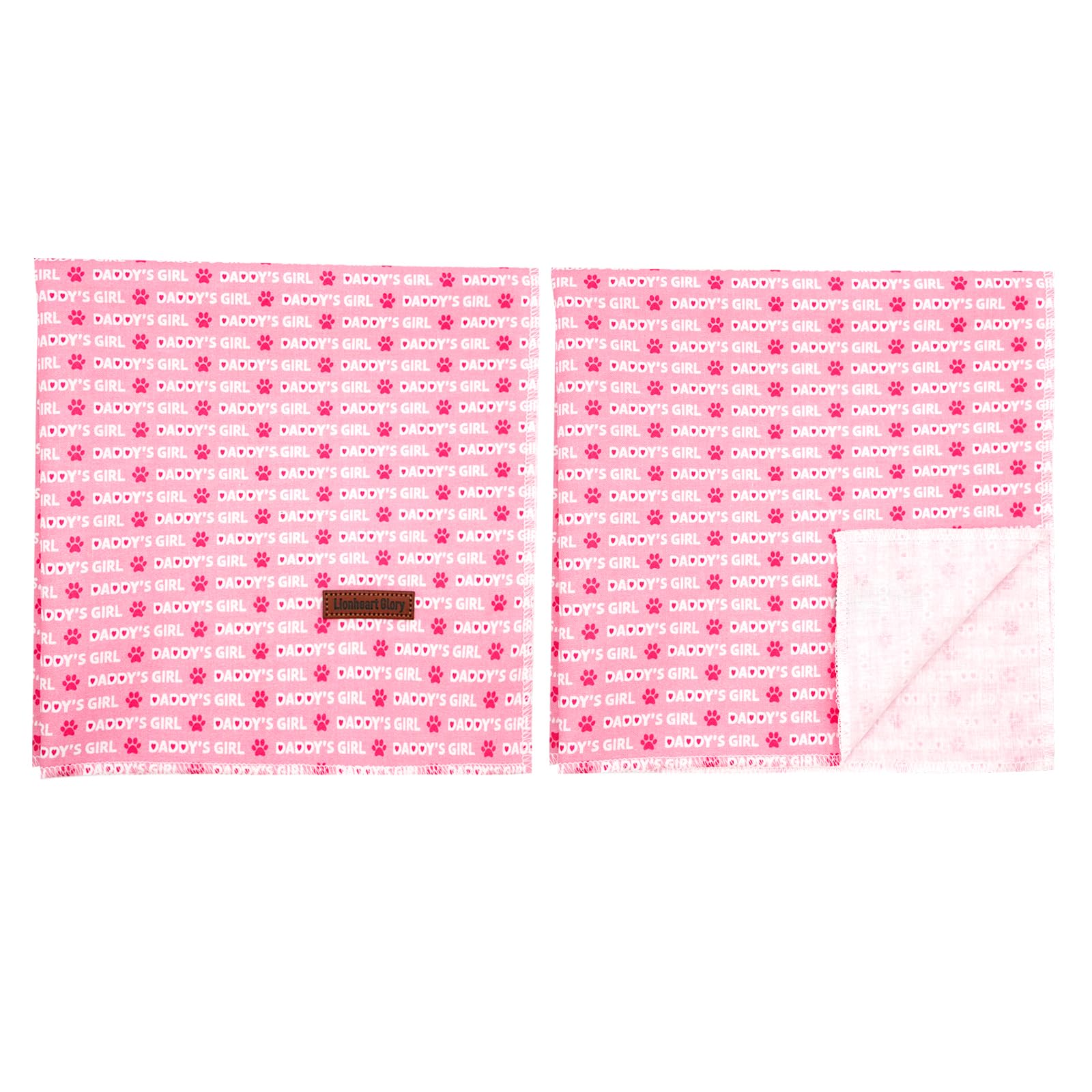 Lionheart Glory Valentine Dog & Cat Scarf, Square Adjustable Bandanas, Soft Washable, 1 Pack