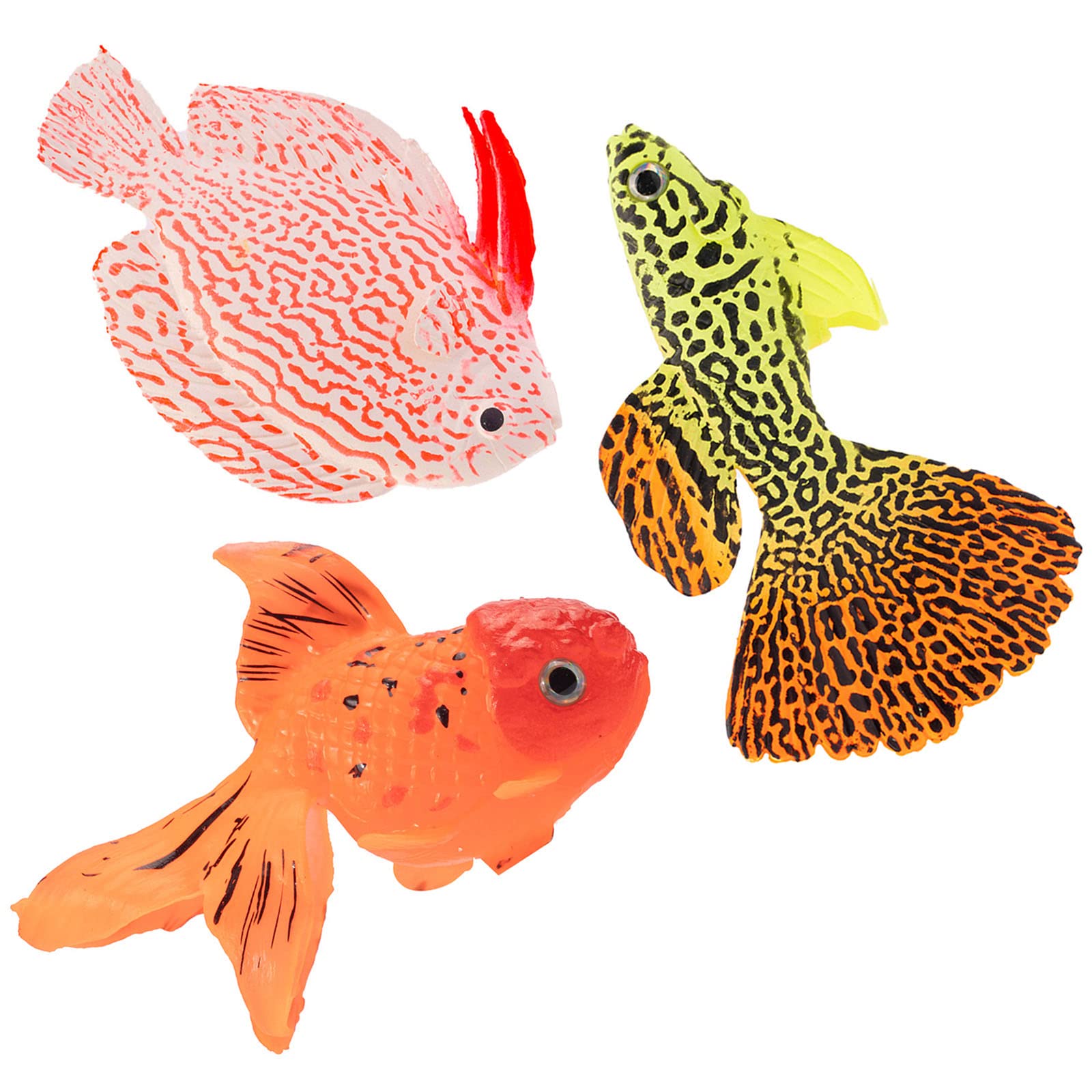 Gootrades 3 Pcs/Set Artificial Fish Glowing Effect Aquarium Decor Floating Ornament