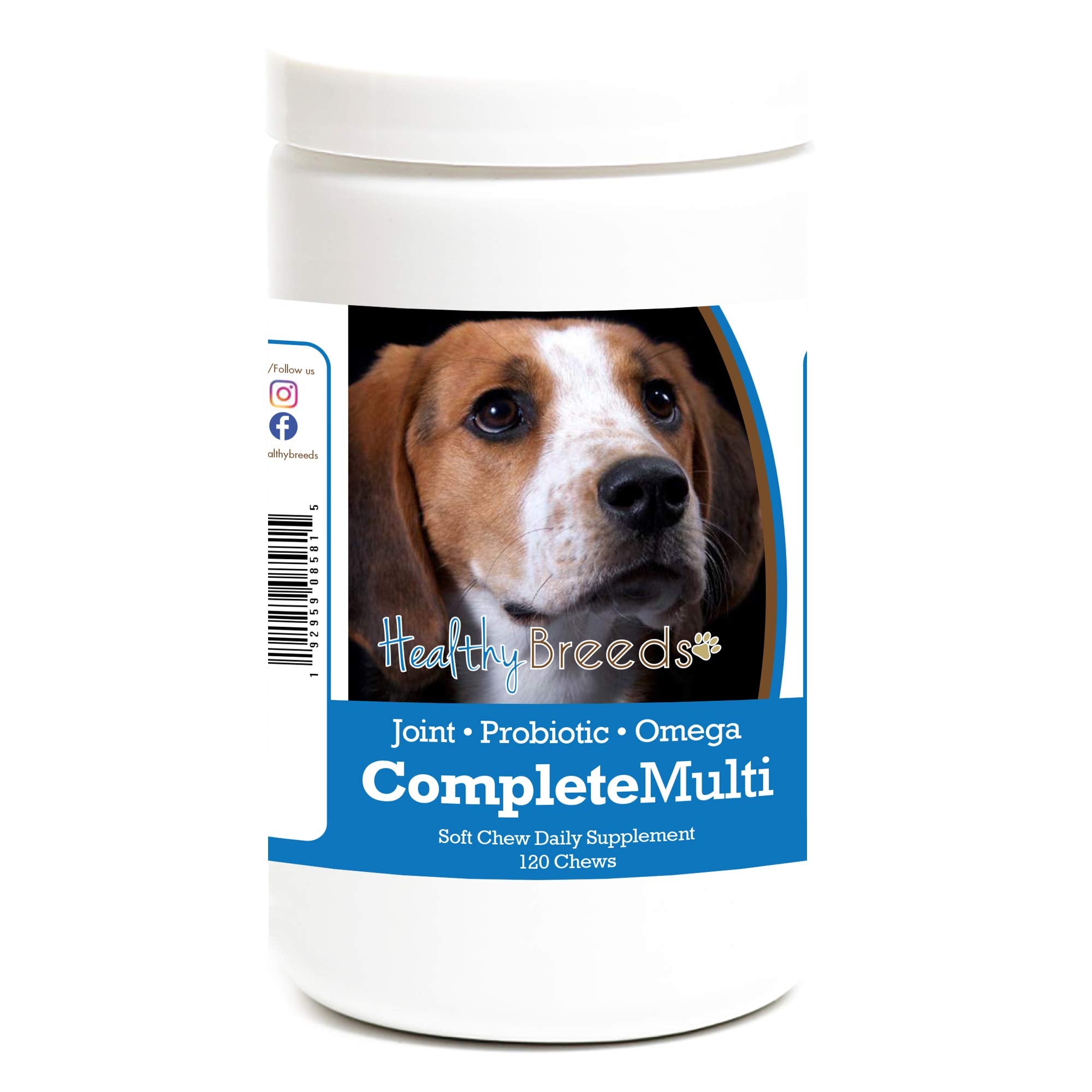 Healthy Breeds American English Coonhound All in One Multivitamin Soft Chew 120 Count