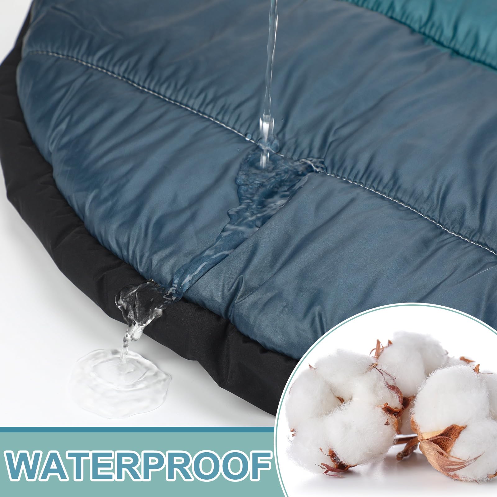 Suzile Outdoor Travel Dog Bed Waterproof Camping Dog Beds Washable And Portable Travel Pet Mat With Carry Bag For Large/Medium P
