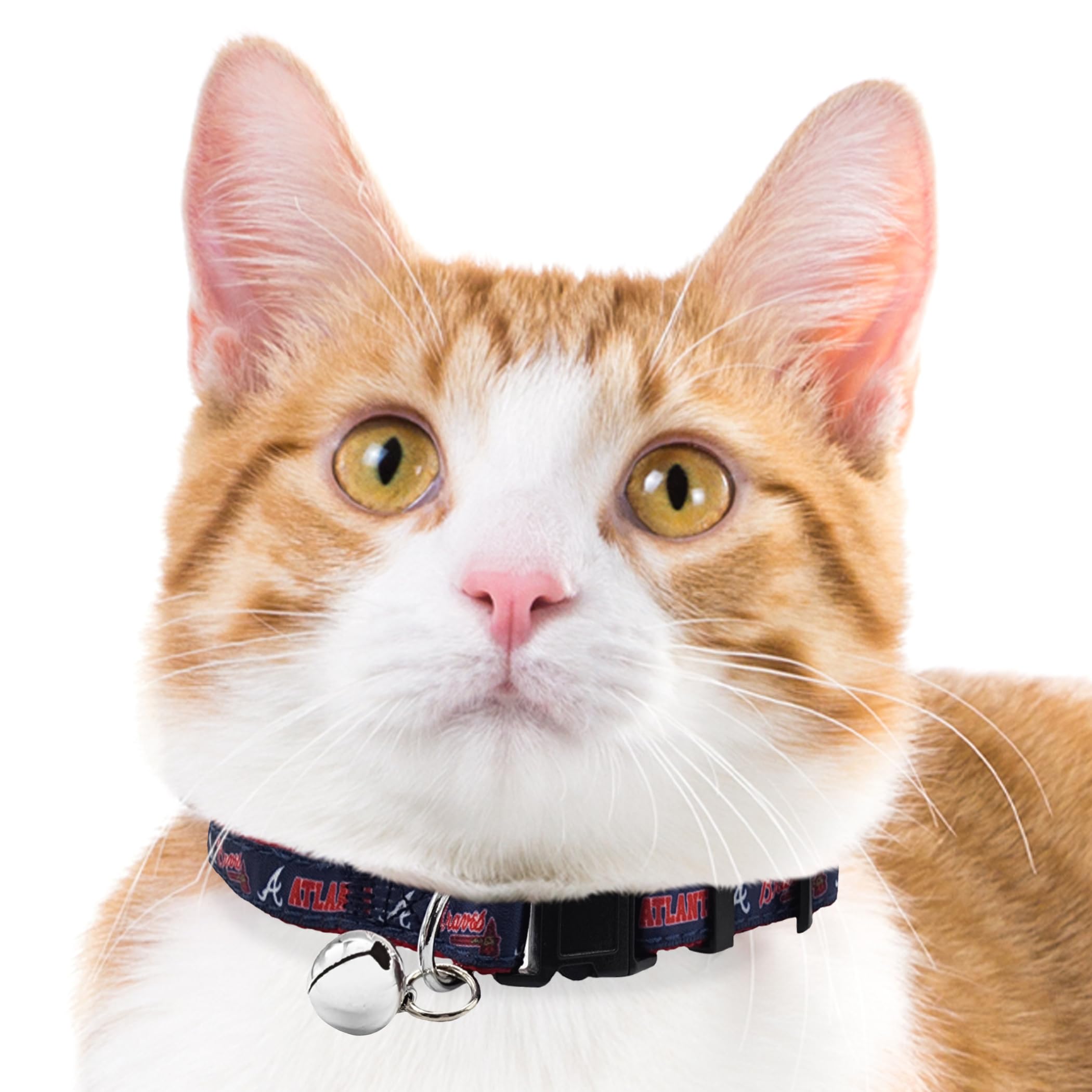 Mlb Cat Collar Atlanta Braves Satin Cat Collar Baseball Team Collar For Dogs & Cats. A Shiny & Colorful Cat Collar With Ringing