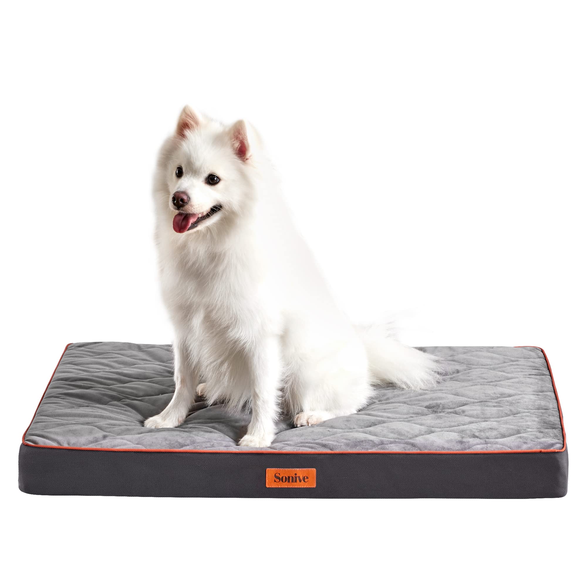 Sonive Large Size Dog & Cat Bed, Egg-Crate Foam Orthopedic Dog Bed, Waterproof Quilted Comfortable Pet Bed Indoor & Outdoor Use,