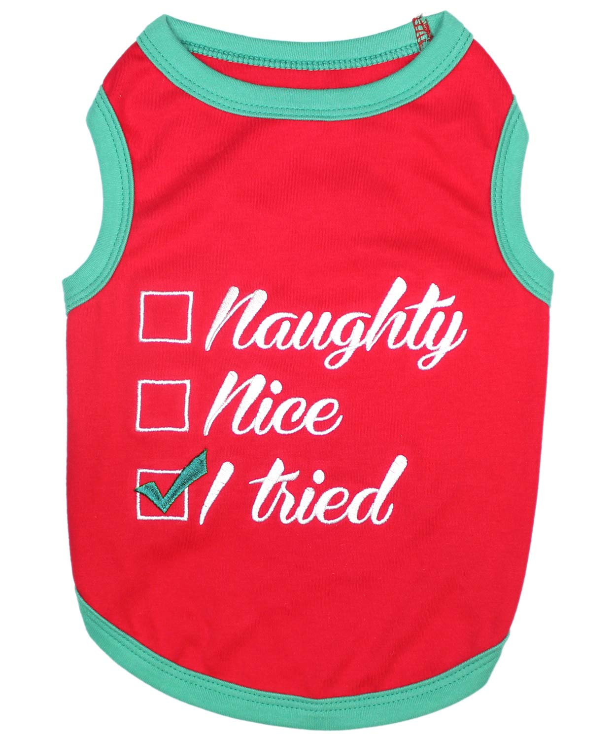 Parisian Pet Funny Christmas Holiday Dog Cat Pet Shirts Tee Tanks  Naughty or Nice, Santa Outfit, Elf Size, Santas Helper, Sor