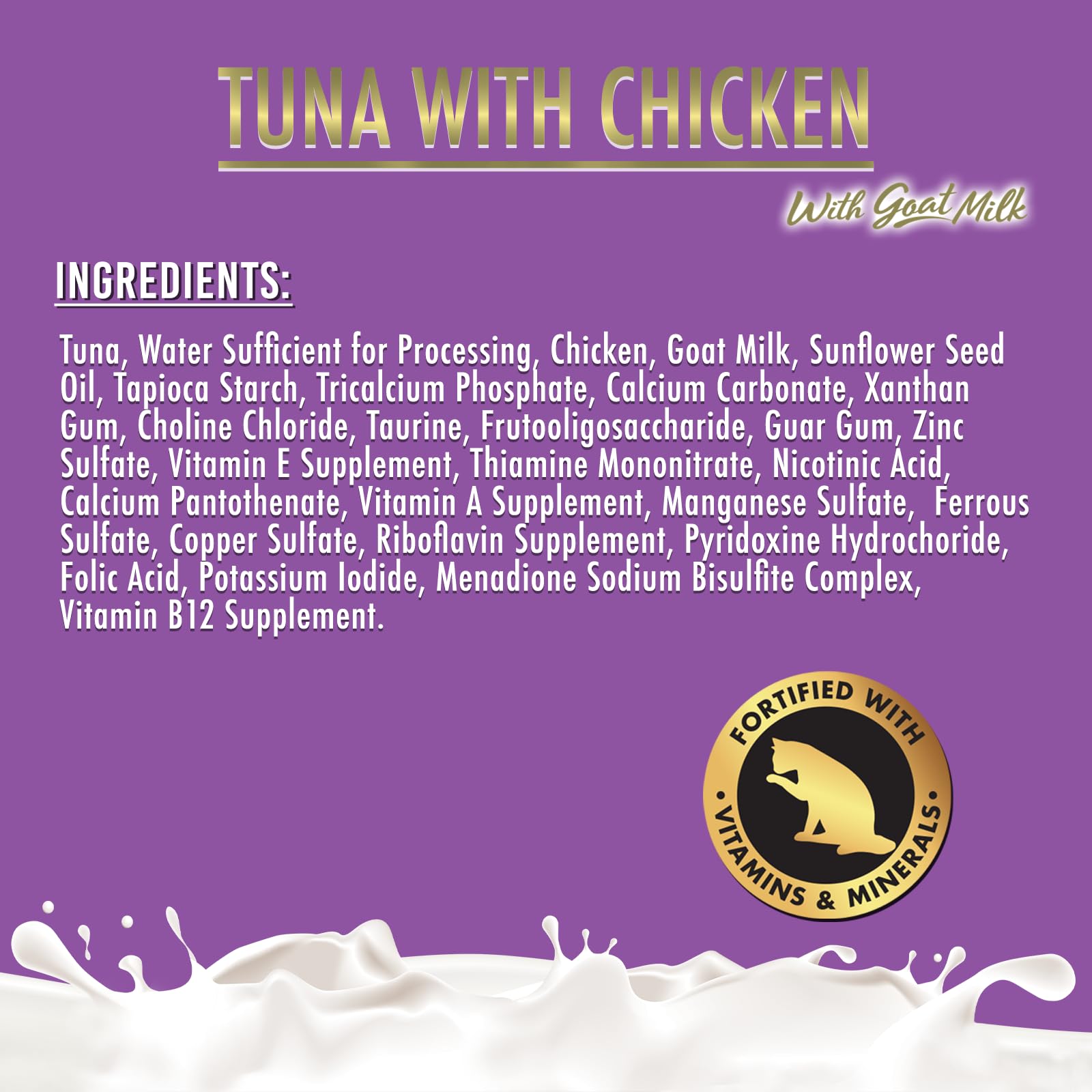 Fussie Cat Premium Canned Wet Cat Food in Goat Milk Gravy - 2.47 oz Cans - Case of 24 Cans (Tuna & Chicken)