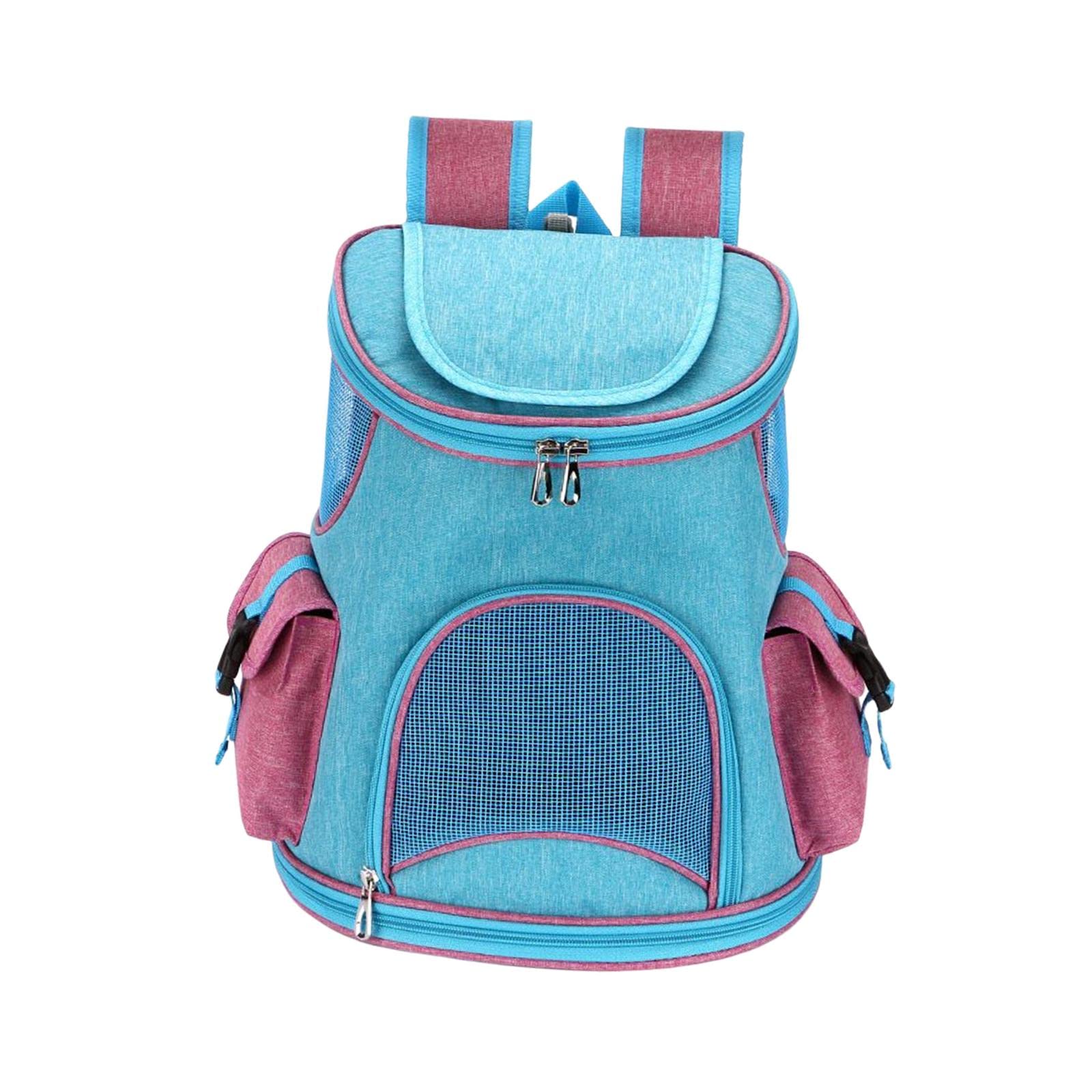 ILSMYSUTRA Pet Carrier Backpack Adjustable Strap Pet Travel Bag for Camping Outdoor Dog Light Blue 6.6Lb | Dog Supplies | Carrie