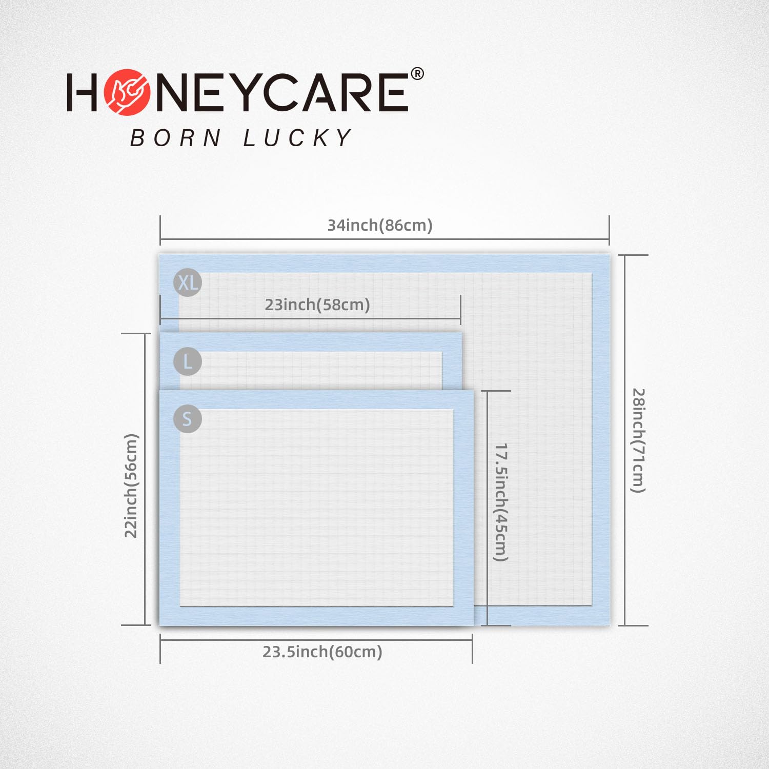 Honey Care All-Absorb, Small 17.5' X 23.5', 120 Count, Dog And Puppy Training Pads, Ultra Absorbent And Odor Eliminating, Leak-Proof 5-Layer Potty Training Pads With Quick-Dry Surface, Blue, A05