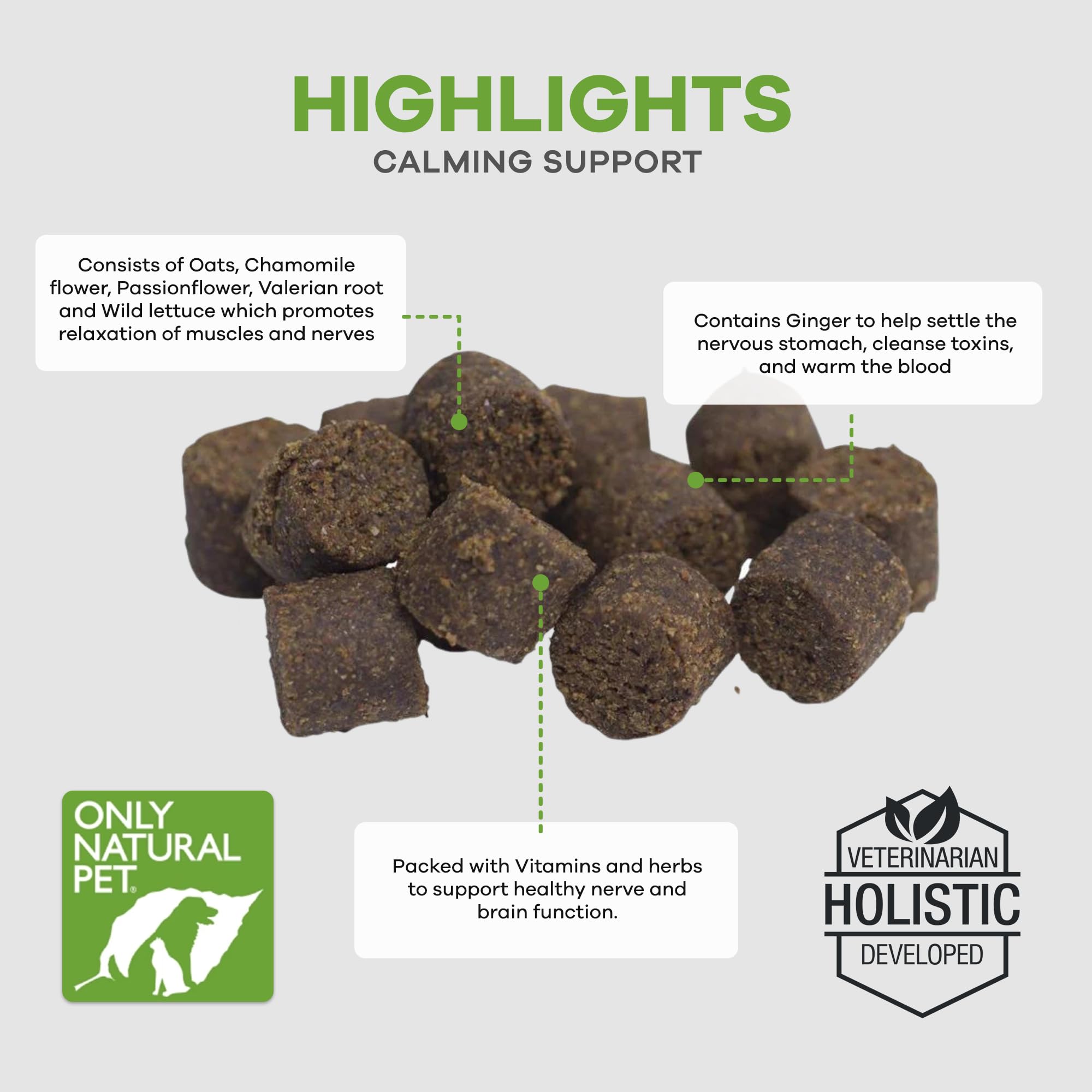 Only Natural Pet - Just Relax Herbal Calming Soft Chews for Dogs | Natural Anxiety Relief Treats, Premium Dog Relaxation Aid, St