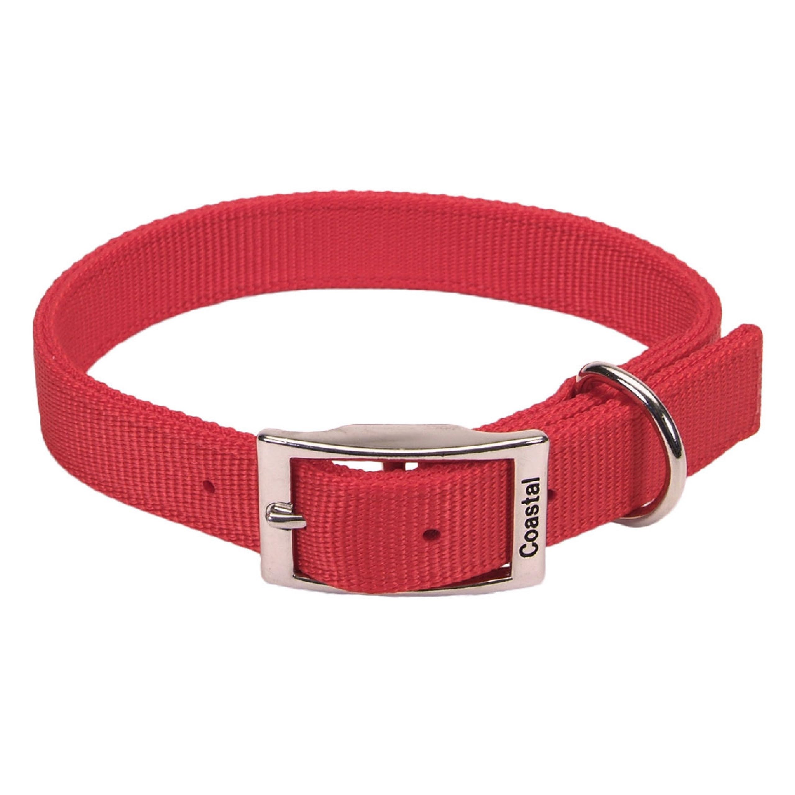 Coastal Pet - Double-Ply Dog Collar, Red, 1'' x 22''