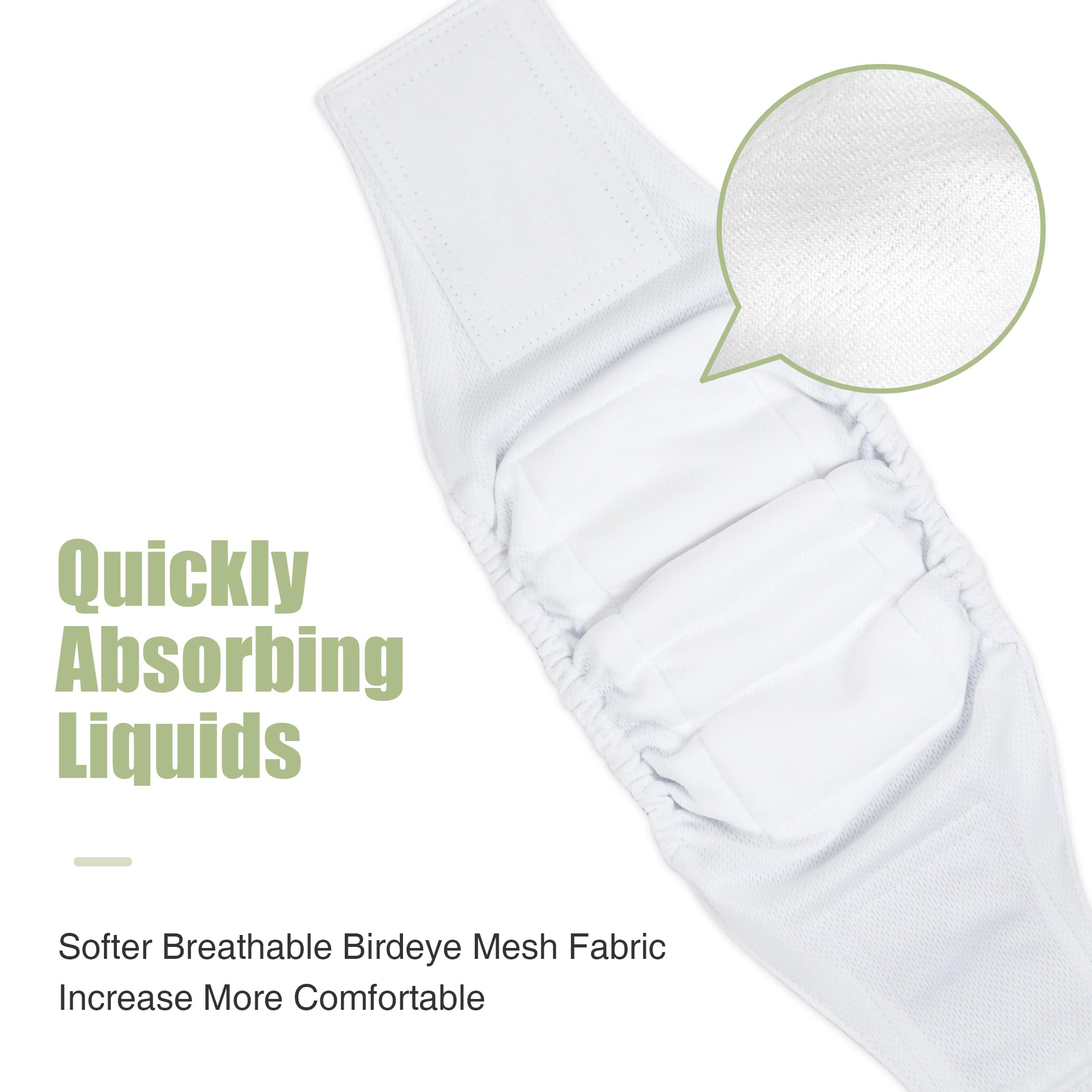 Wegreeco Washable Male Dog Diapers (Pack of 3) - Washable Male Dog Belly Wrap (Medium - 15 - 17  Waist)