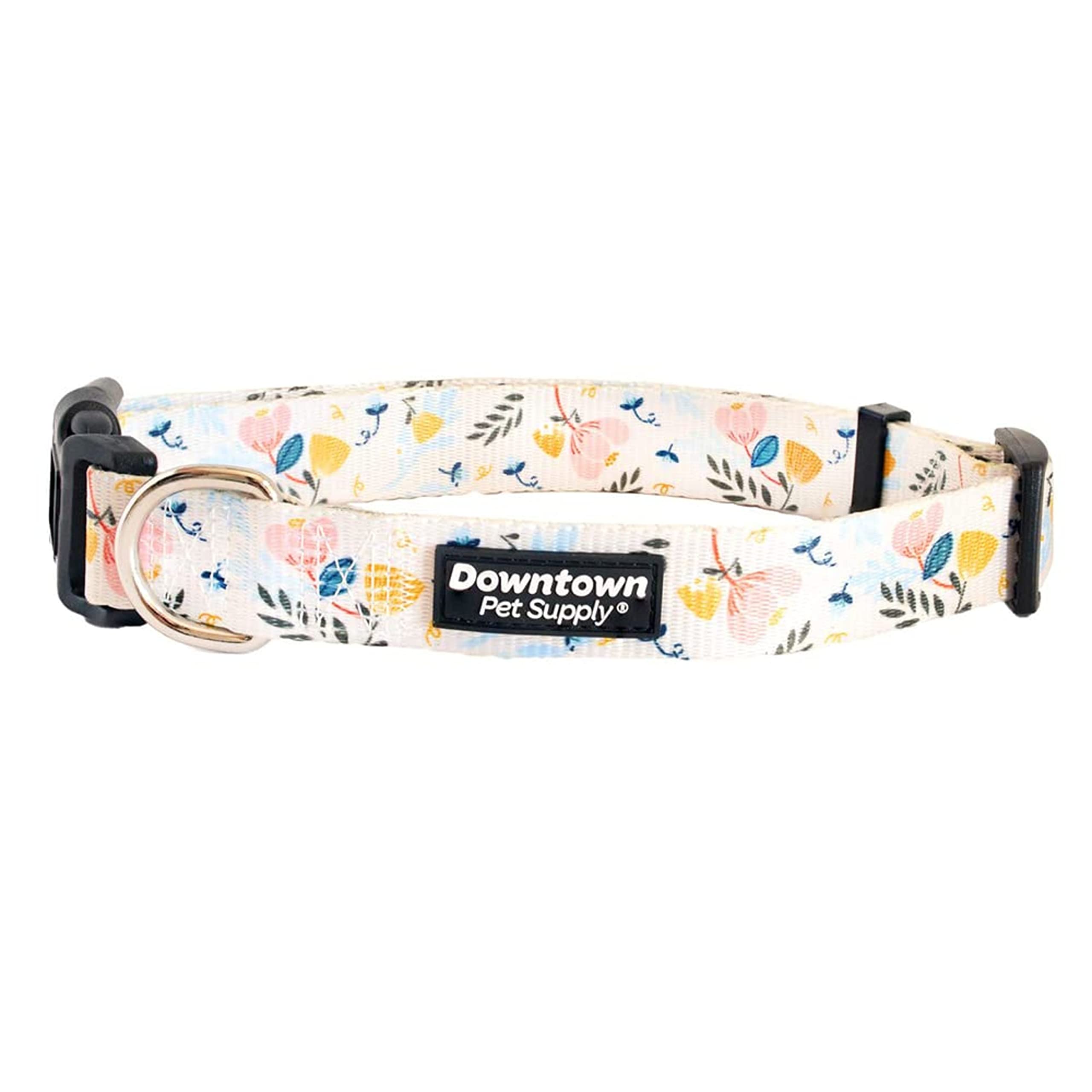 Downtown Pet Supply - Best, Cute & Fancy Dog Collar - Lightweight Adjustable Dog Collar with Quick Buckle & D-Ring - Hand Wash S