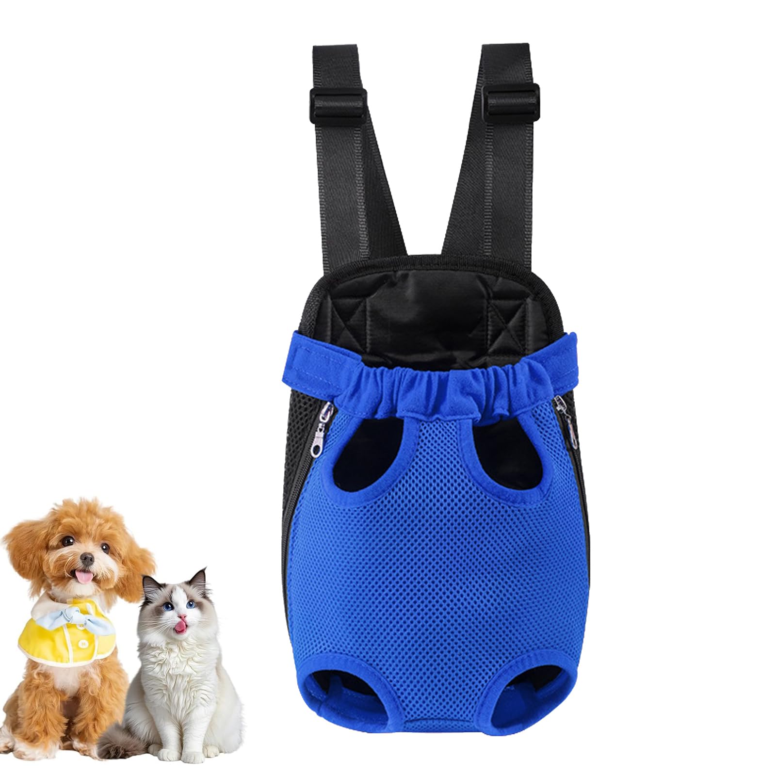 Dog Carrier Backpack, Adjustable Pet Front Carrier Backpack, Ventilated Pet Chest Carrier for Hiking Camping Travel, Sling Bag f
