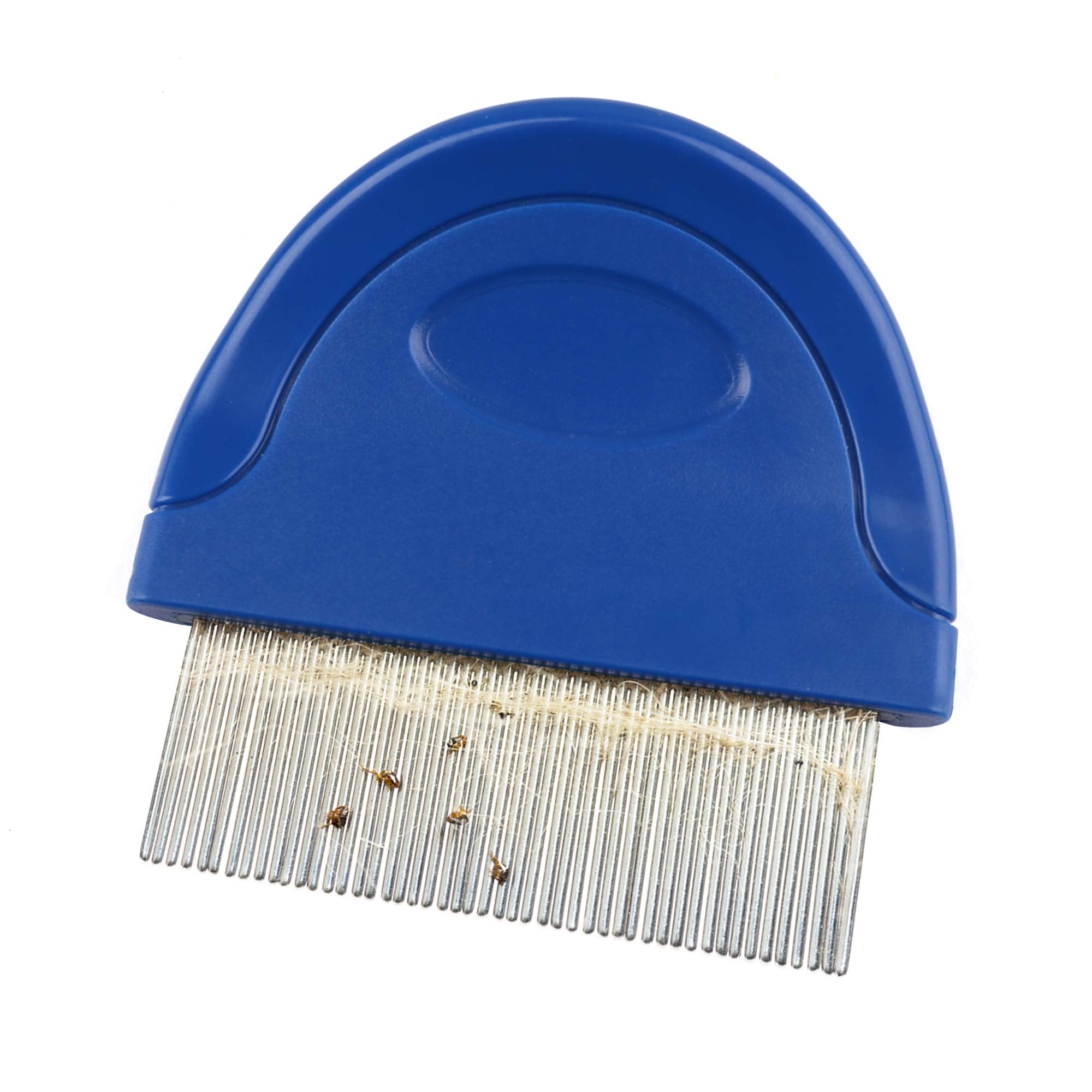 PrimePets Flea Comb for Cats and Dogs - Blue Pet Hair Removal Comb, 1 Count, Effective Grooming Tool