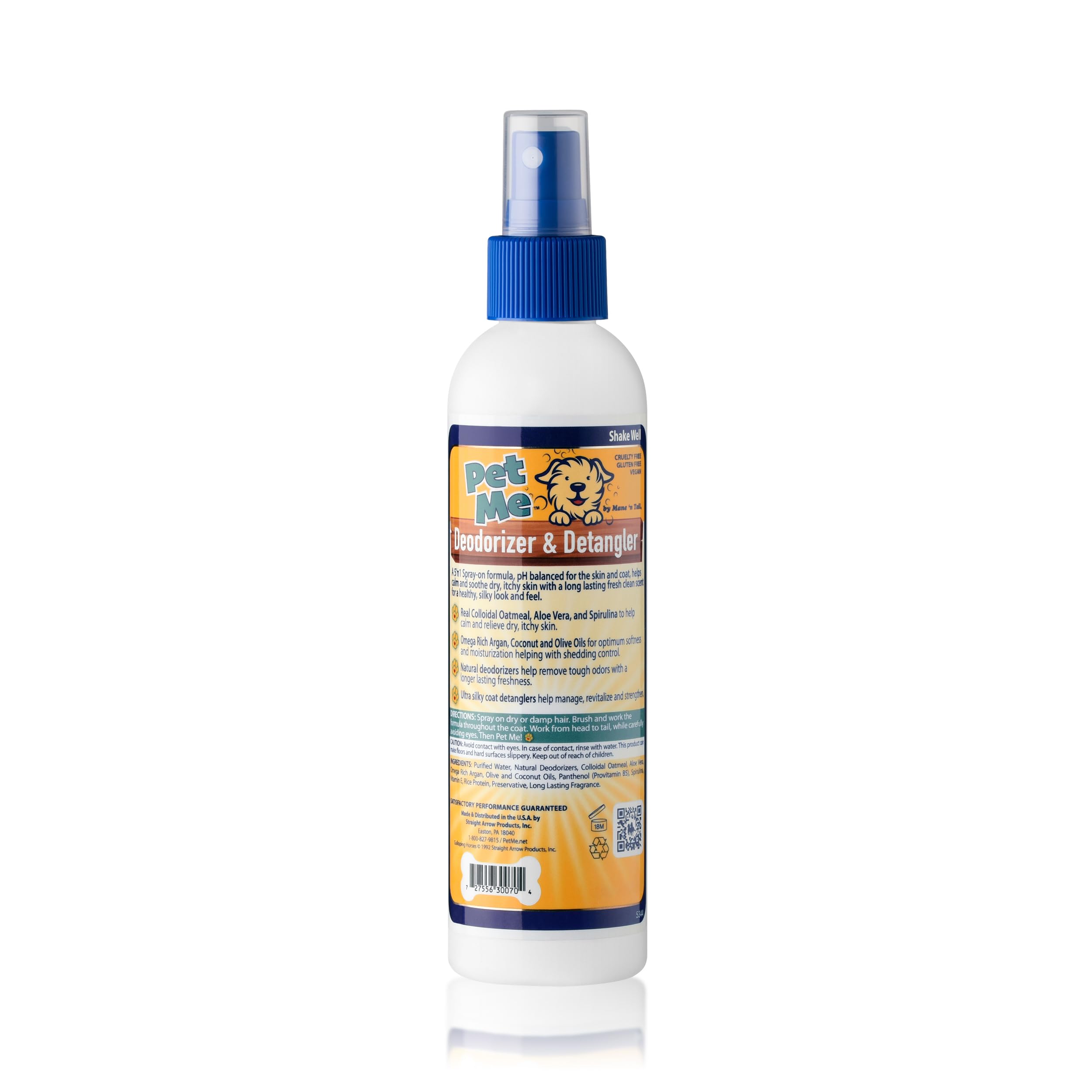 Mane 'N Tail Pet Me Colloidal Oatmeal Shampoo & Deodorizer With Colloidal Oatmeal, Aloe Vera And Spirulina, Panthenol, And Bioti