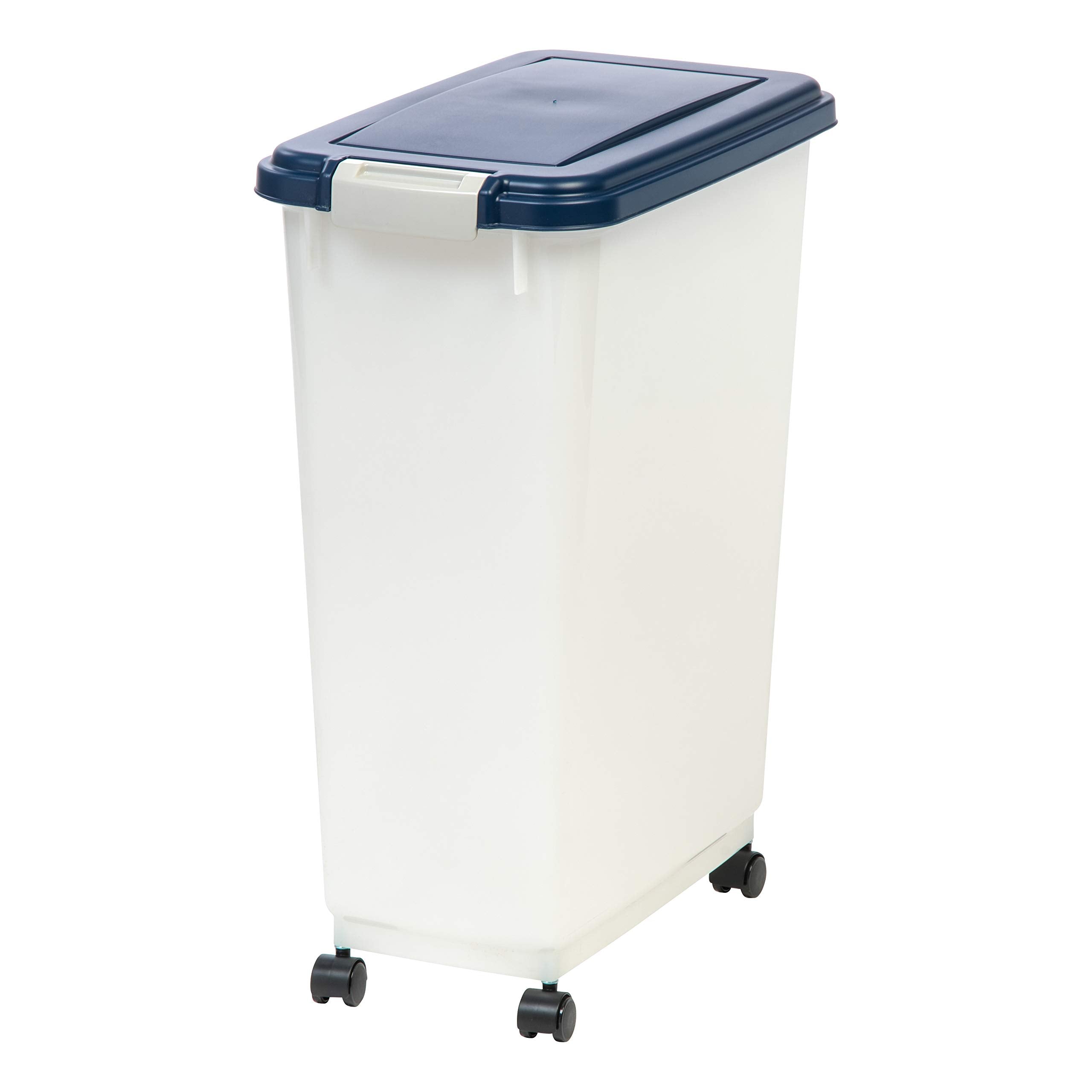 IRIS USA Airtight Dog Food Storage Container, Up to 38 lbs, Attachable Wheels, For Dog Cat Bird and Other Pet Food Storage Bin,