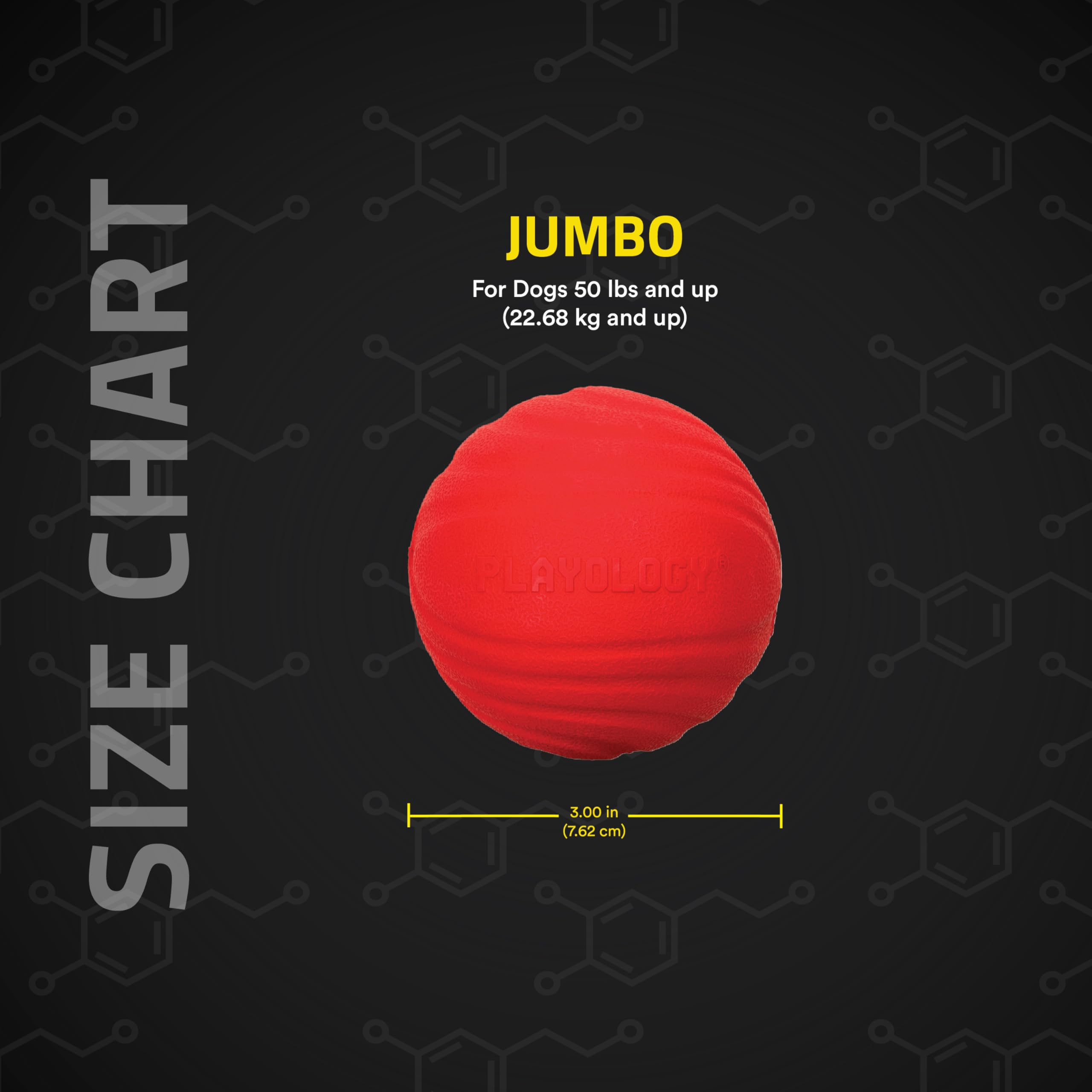 Playology Dual Layer Ball For Dogs | Engaging All Natural Beef Scented Red Toy | Jumbo Sized Chew Ball For Large To X-Large Dogs