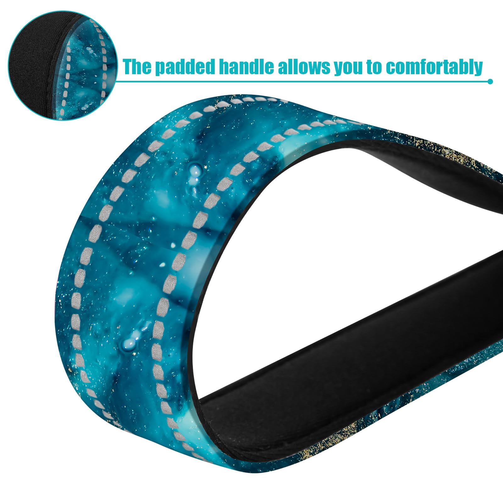 Blue Ocean Nylon Short Dog Leash For Training Control - Reflective, Padded Handle For Large & Medium Dogs
