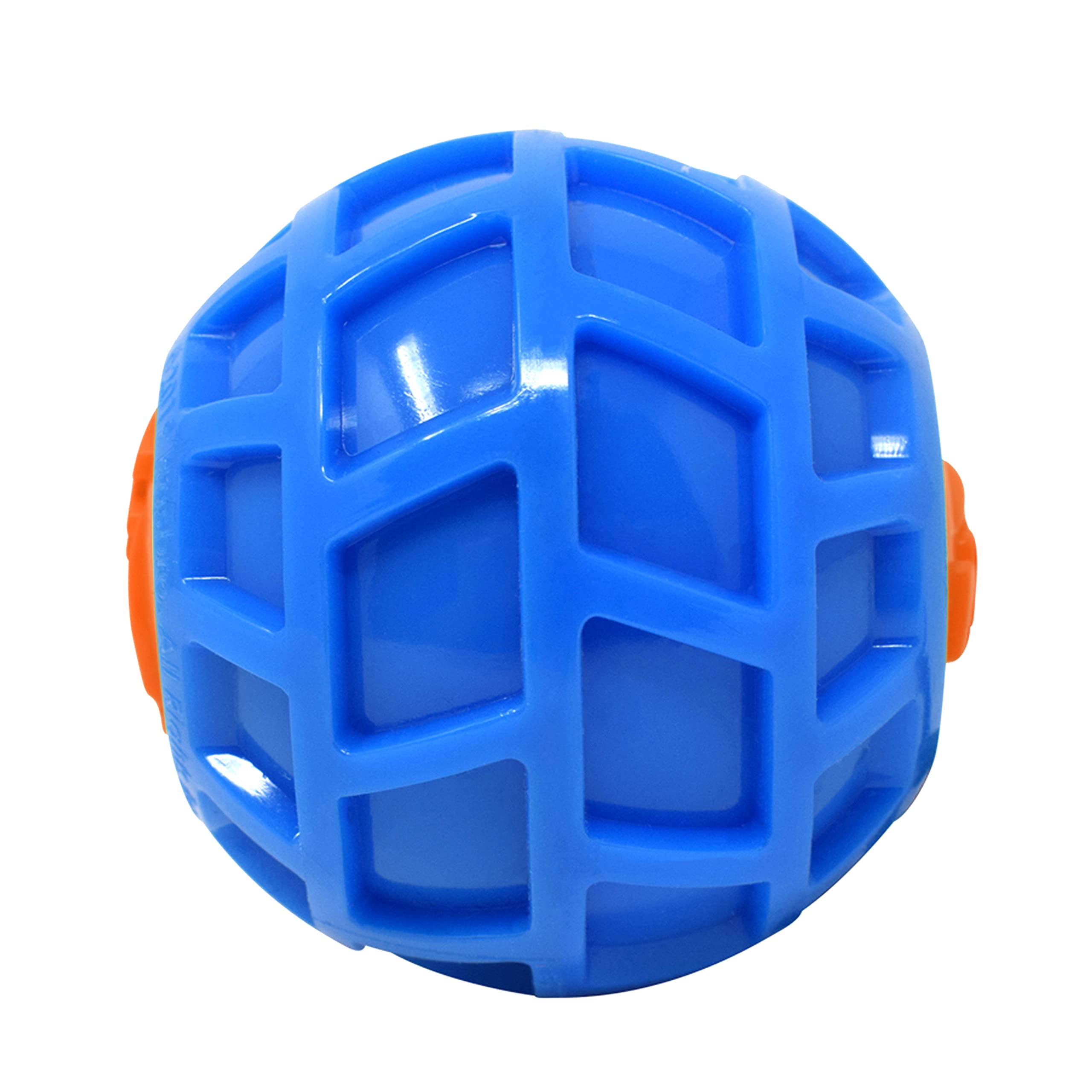 Nerf Dog 2.5In Tpr Exo Squeak Ball - Blue/Orange
