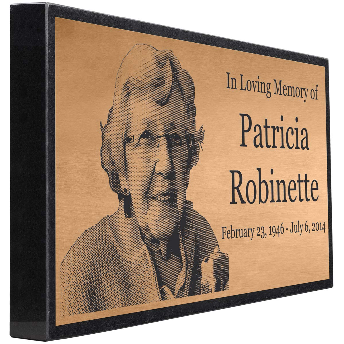 Bronze And Granite Memorial Headstone - Markers For Lost Family Members, Infants, Loved Ones, Friends, Dogs, Cats, And Other Fam