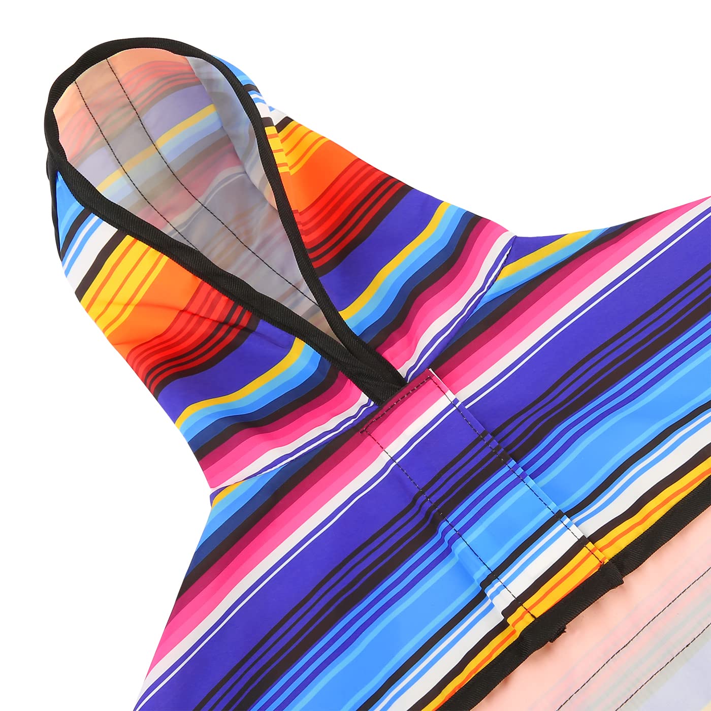 Hde Dog Raincoat Hooded Slicker Poncho For Small To X-Large Dogs And Puppies Baja Stripes - Xl