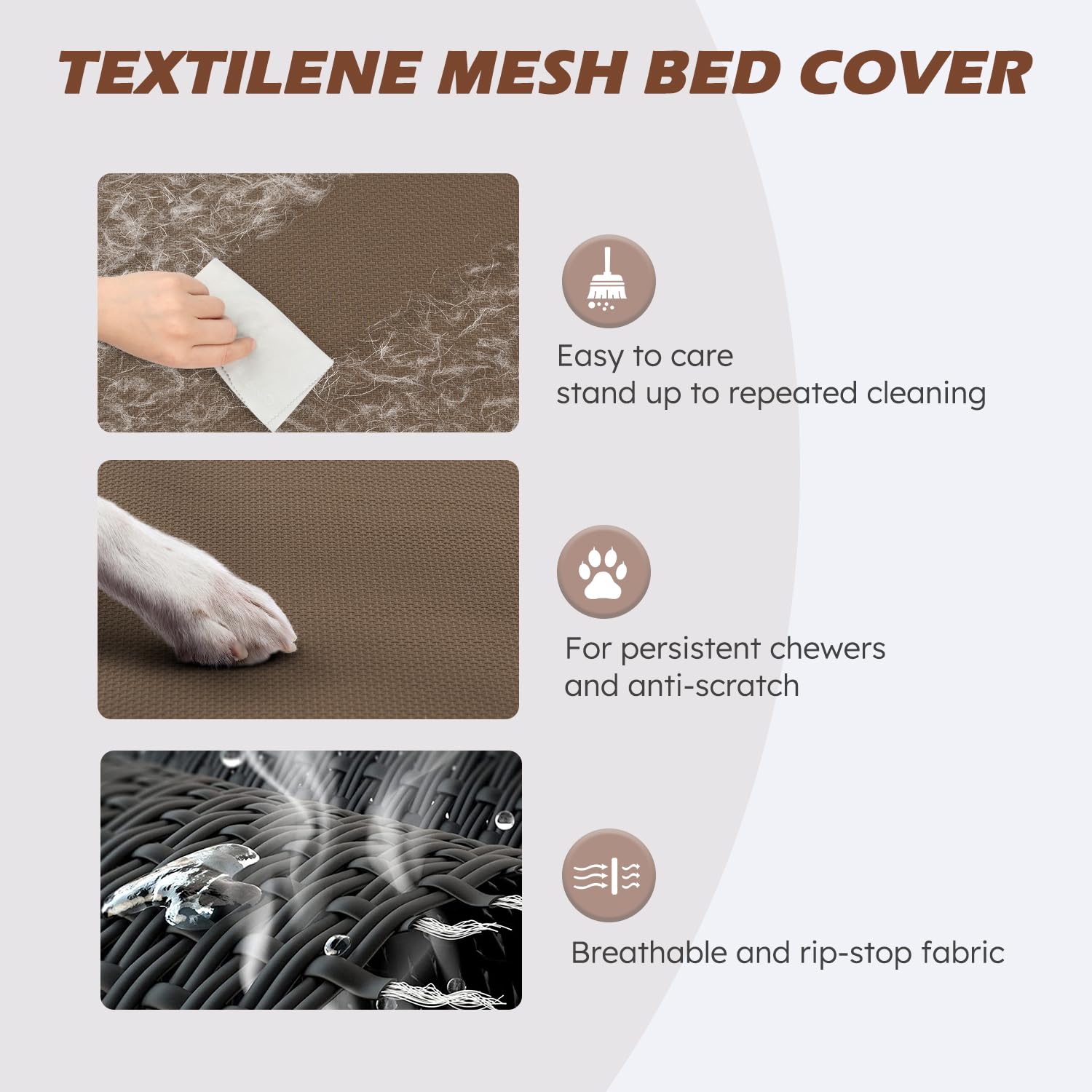 Heeyoo Elevated Dog Bed, Cooling Raised Pet Cot With Chew Proof Washable Breathable Mesh And Metal Frame, Portable Dog Cot Bed W