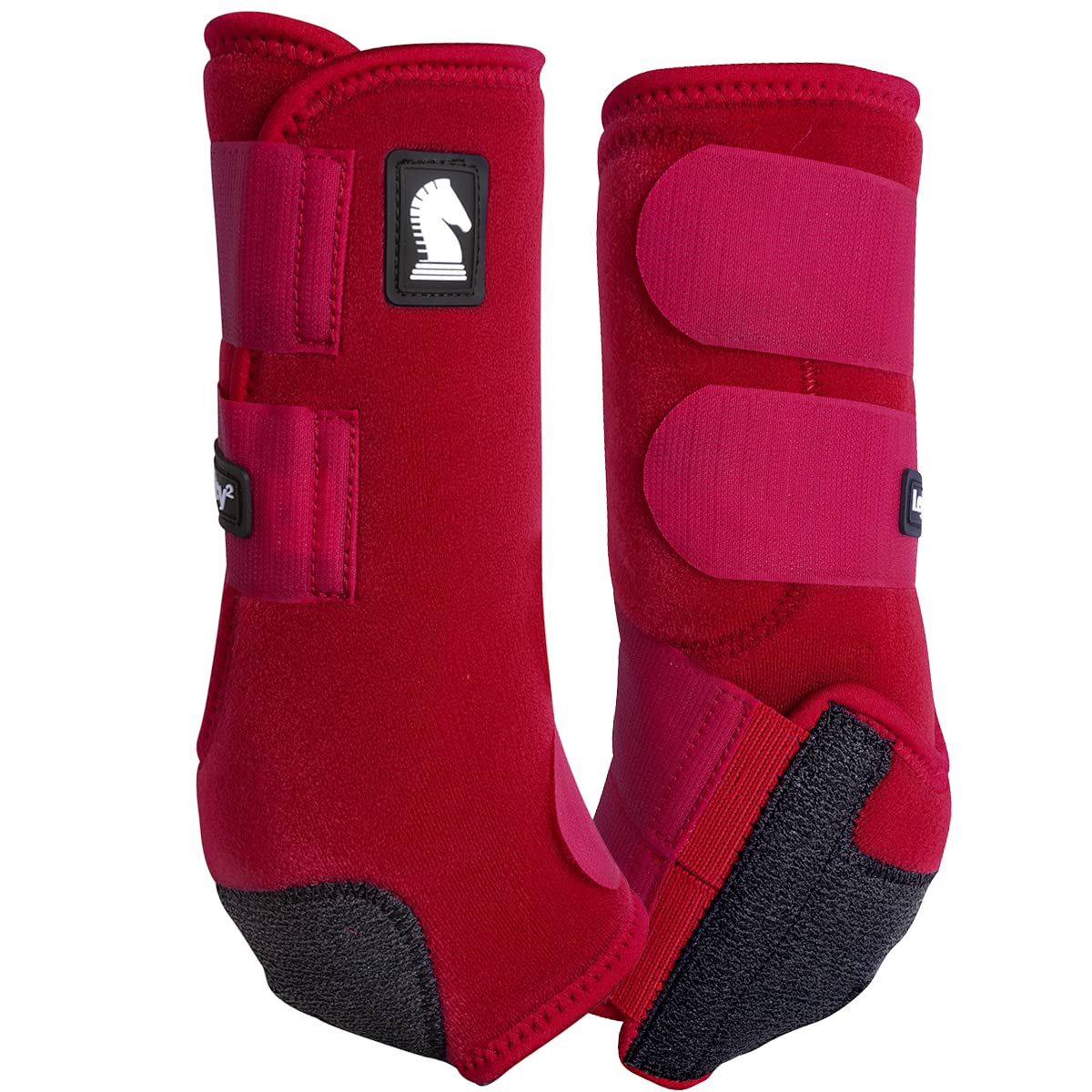 Classic Equine Legacy2 Support Boots, Hind (Crimson, Medium)