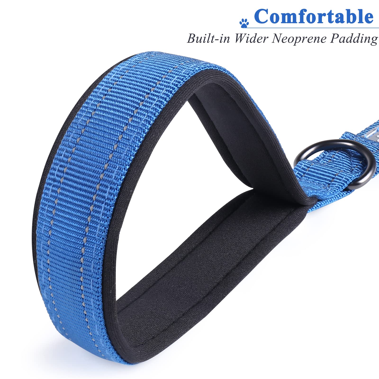Vivaglory Short Dog Leash For Medium & Large Dogs, 12Inch, Blue