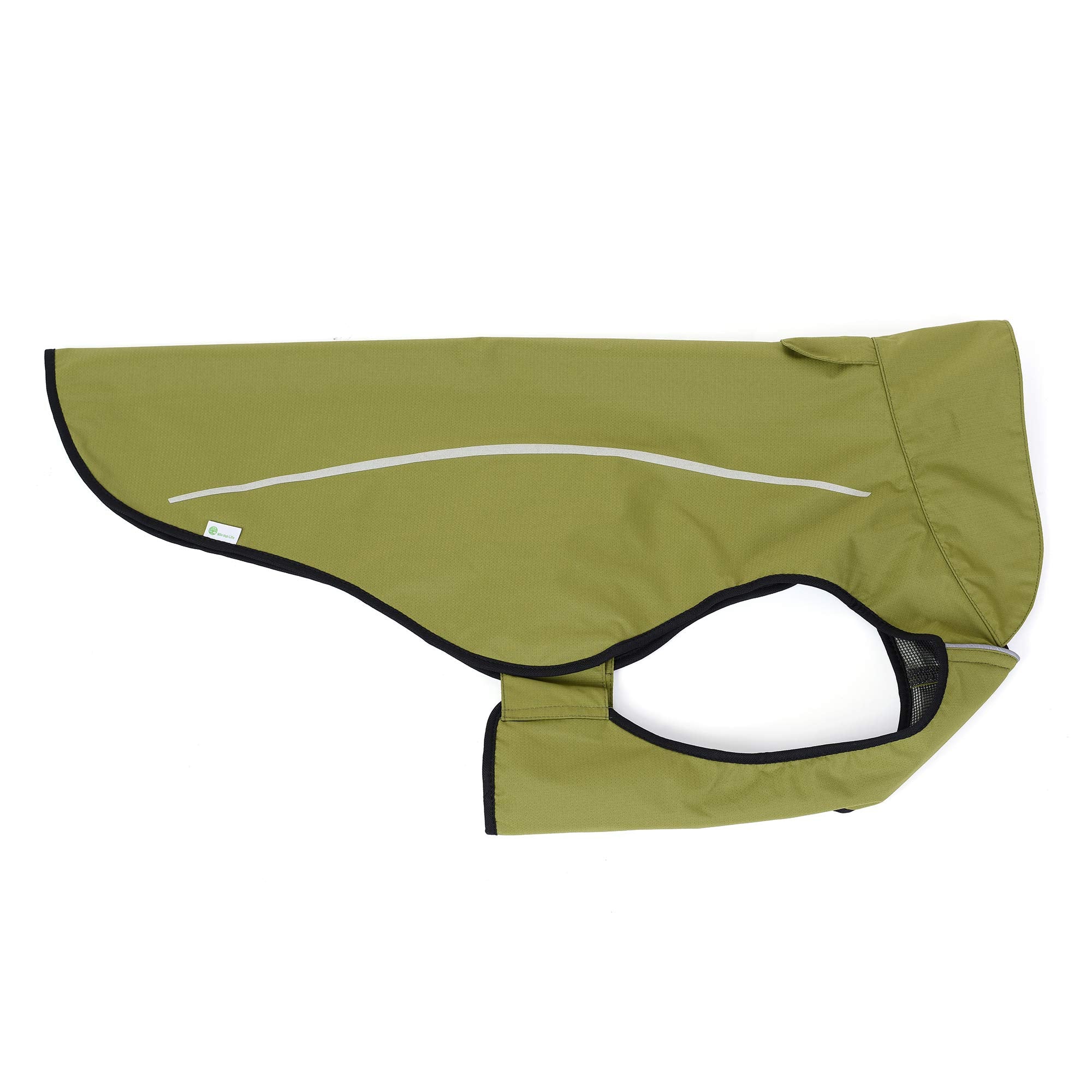 Mile High Life | Dog Raincoat | Adjustable Water Proof Pet Clothes | Lightweight Rain Jacket With Reflective Strip | Easy Step In Closure,New Lime Yellow,Small