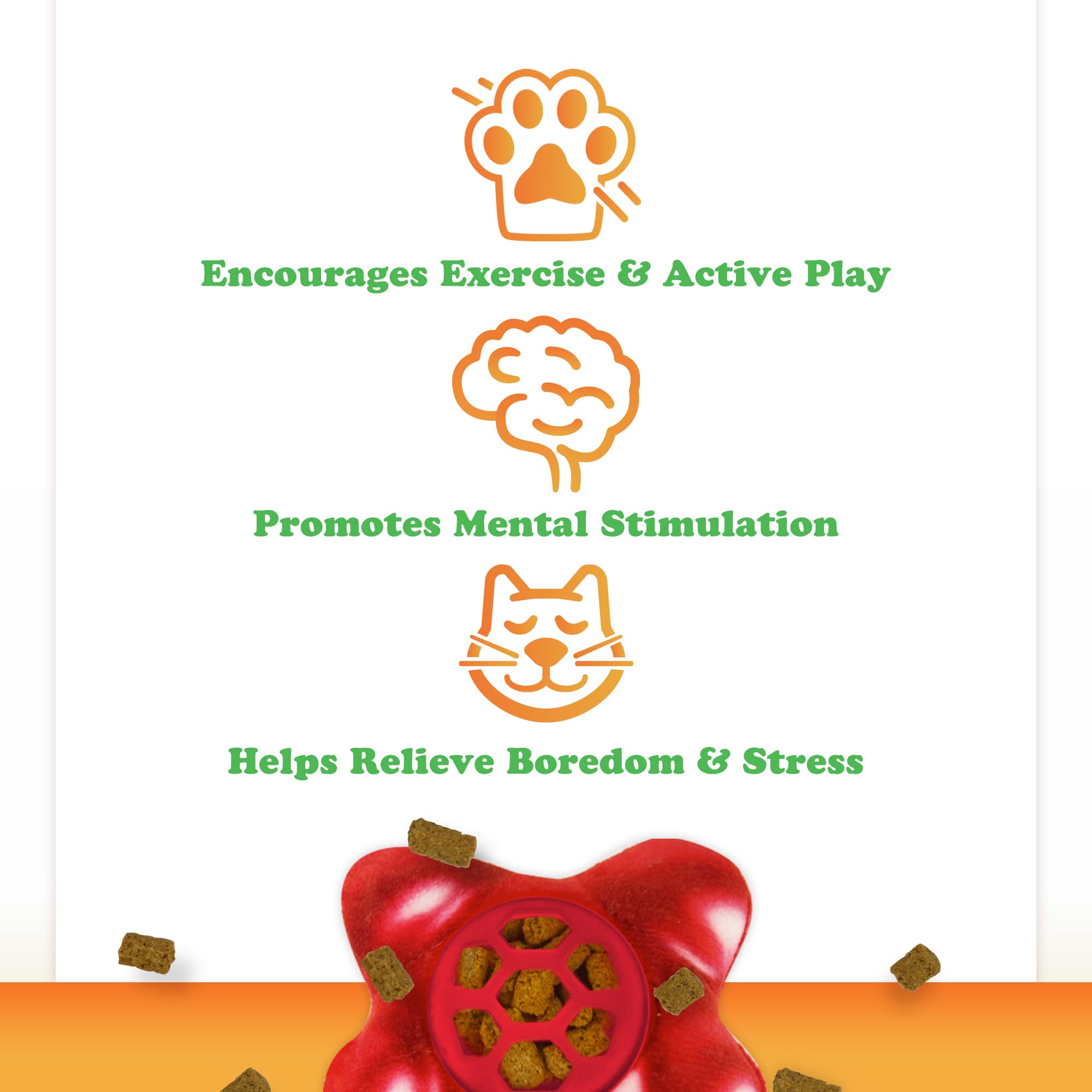 Meowijuana Knock N Nibble Gummy Bear | Refillable Treat Dispensing Cat Toy | Promotes Play and Cat Health | Interactive Puzzle