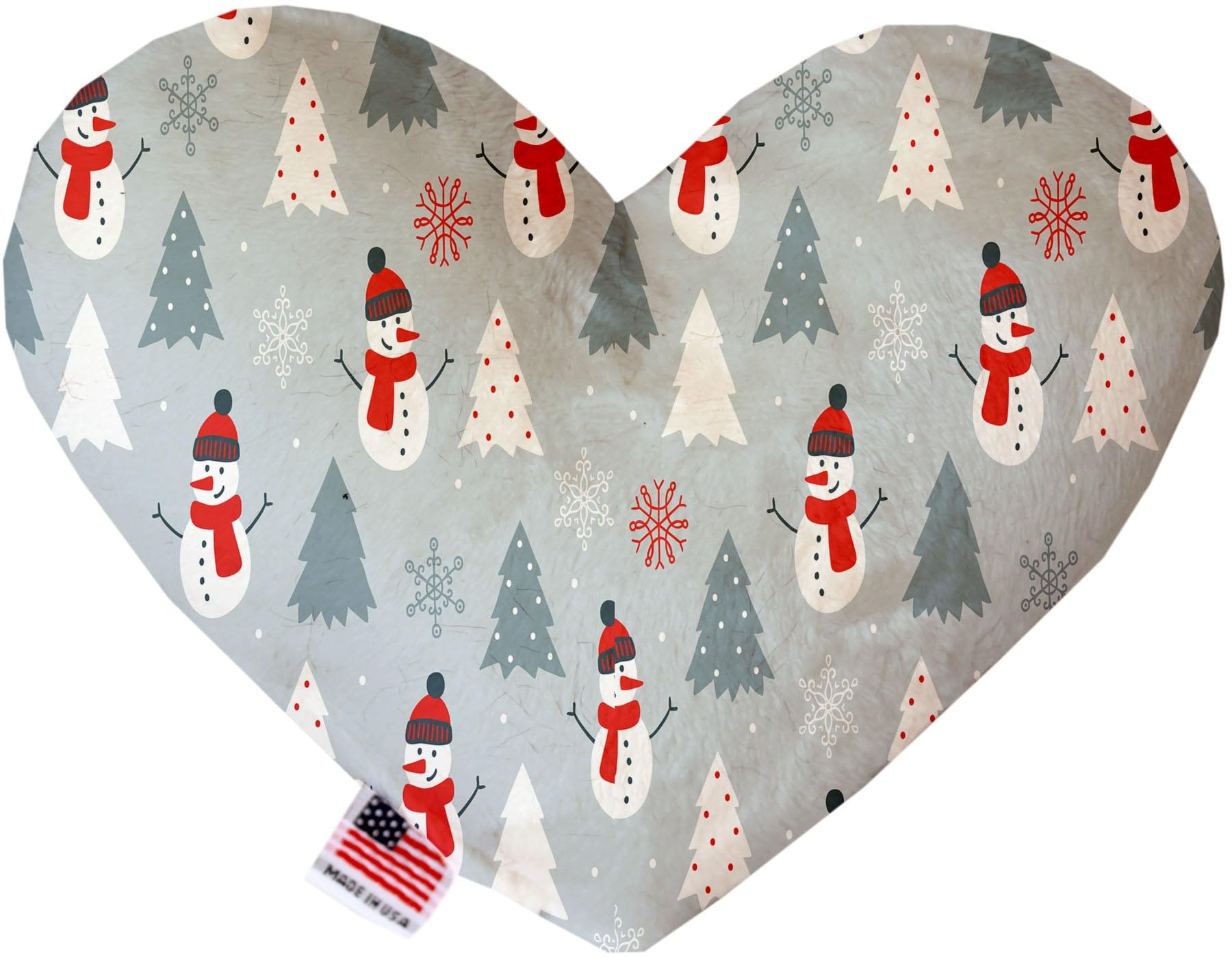 Pet and Dog Plush Heart or Bone Toy, "Winter Wonderland Group" (Available in different sizes, and 10 different patterns!) Look At Frosty Go 8" Plush Heart