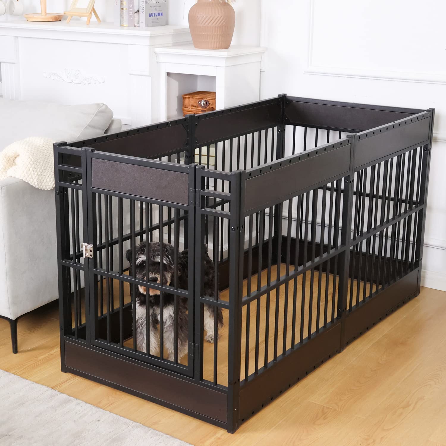 Rypetmia Dog Playpen, 31.5 Height Dog Pen Indoor, Heavy Duty, Safe And Sturdy, Furniture Style Puppy Playpen