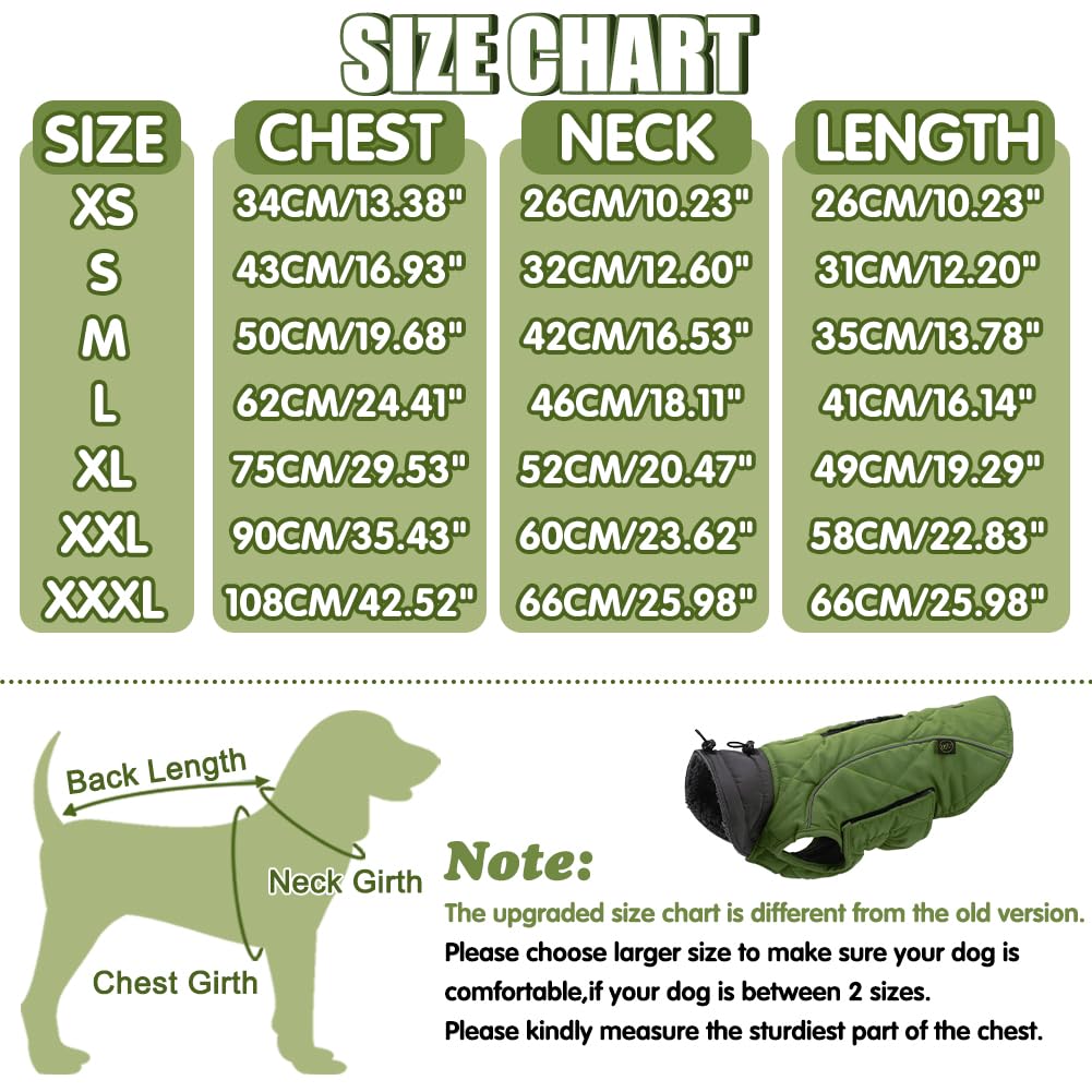 Emust Dog Jackets For Winter, Cold Weather Coats For Dogs, Soft Winter Jackets For Medium Large Dogs, Dog Winter Vest For Small