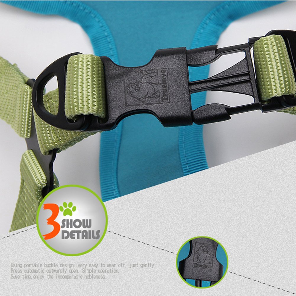 Creation Core Protective Dog Harness Adjustable Soft Nylon Pet Harness Reflective Outdoor Adventure Dog Walking Vest, Grey L