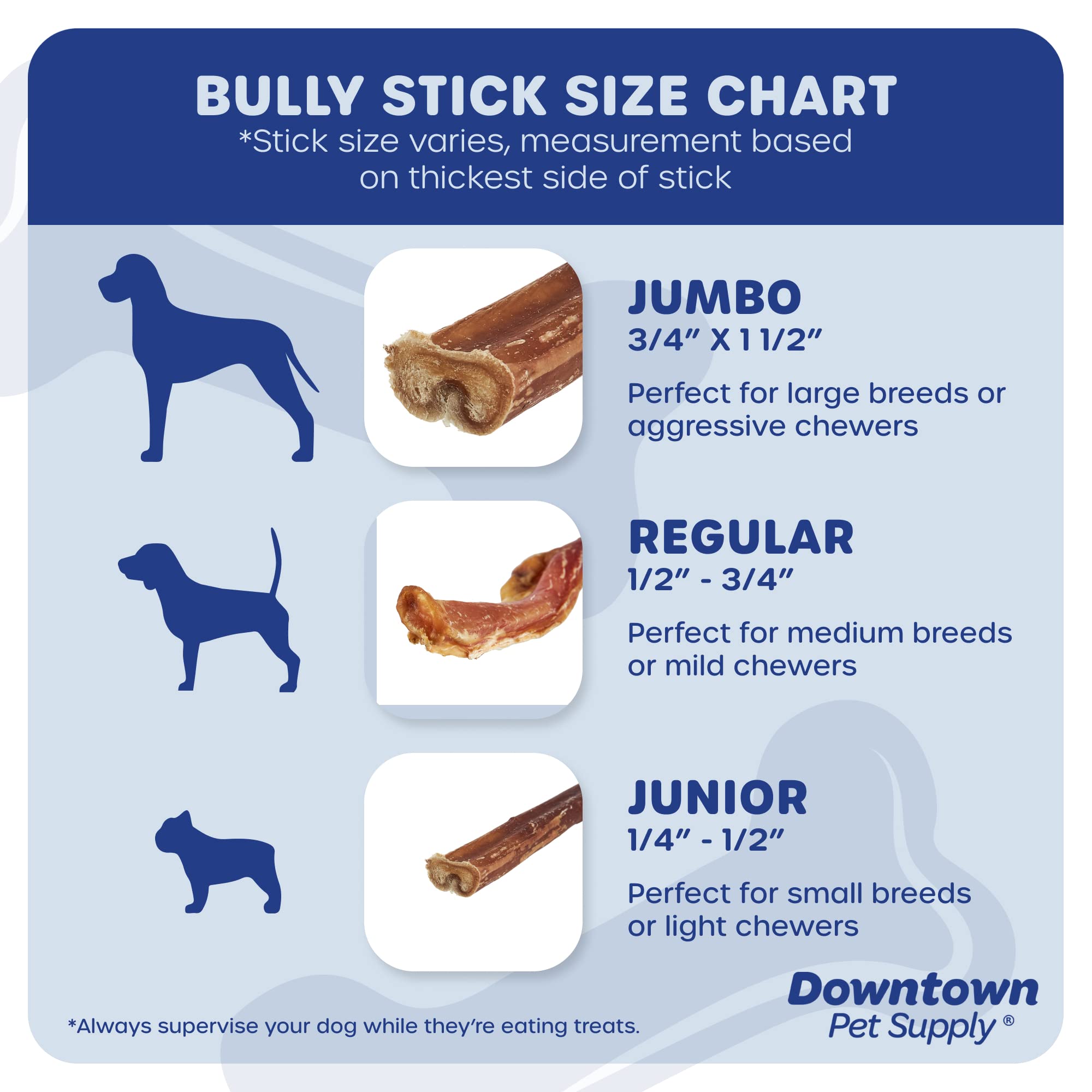 Downtown Pet Supply - Bully Sticks for Dogs - Dental Treats & Rawhide-Free Chews With Protein, Vitamins & Minerals - Natural Bee