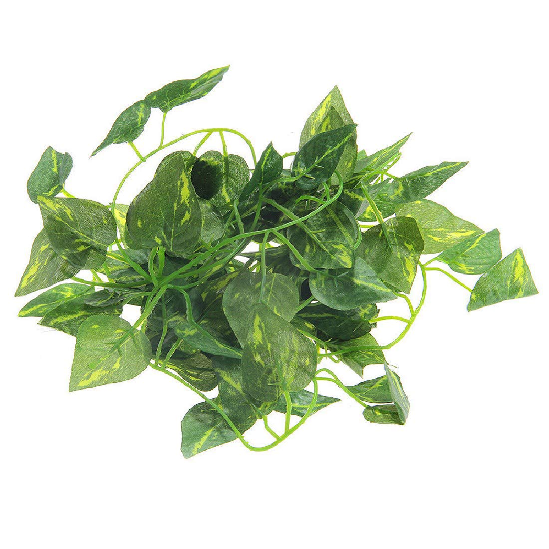 Pinvnby Bearded Dragon Hammock Jungle Climber Vines Flexible Reptile Leaves With Suction Cups Habitat Decor For Climbing, Chameleon, Lizards, Gecko, Snakes