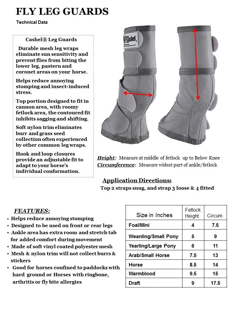 Cashel Crusader Horse Fly Leg Guards Draft Grey