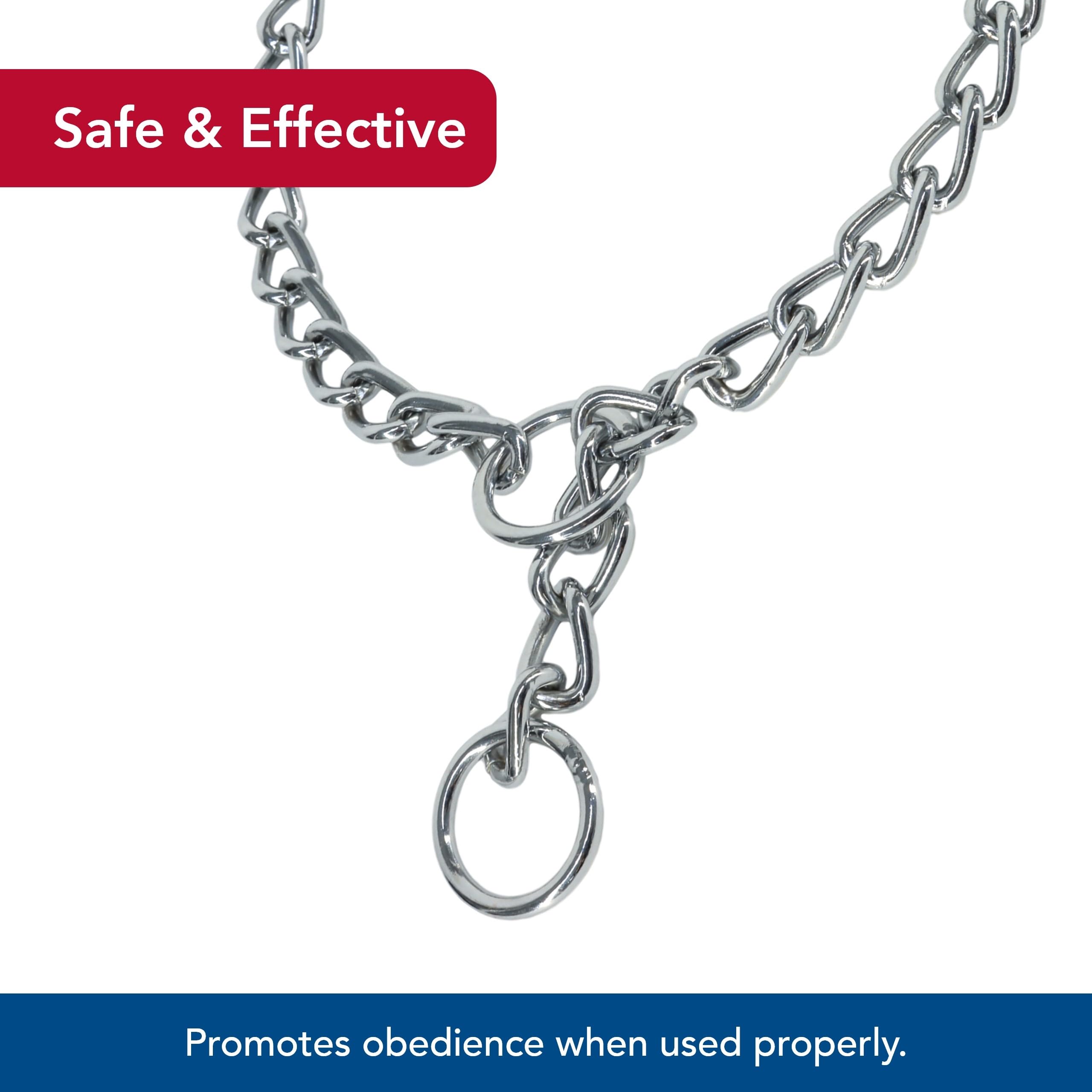 Coastal Pet Titan Chain Training Dog Collar - Durable Metal Choke Collar For Dog Training - Argon-Welded, Chrome Chain - 4 Mm X 22'