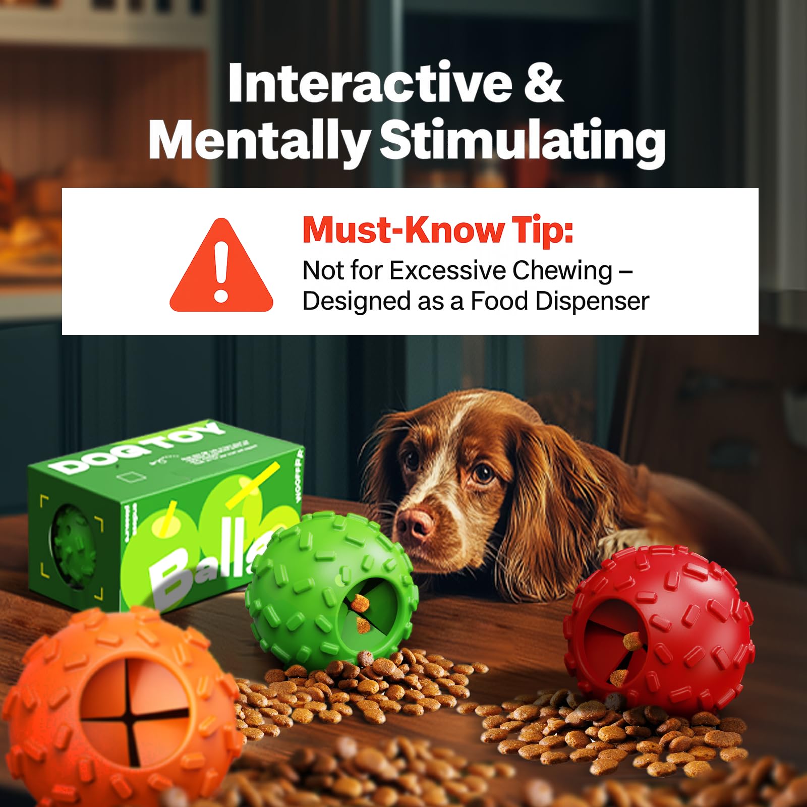 Zhierde Treat Dispensing Dog Toys - Interactive Cognitive Dog Treat Toy,Puzzle Ball For Puppies & Small Dogs,Promotes Slow Eatin
