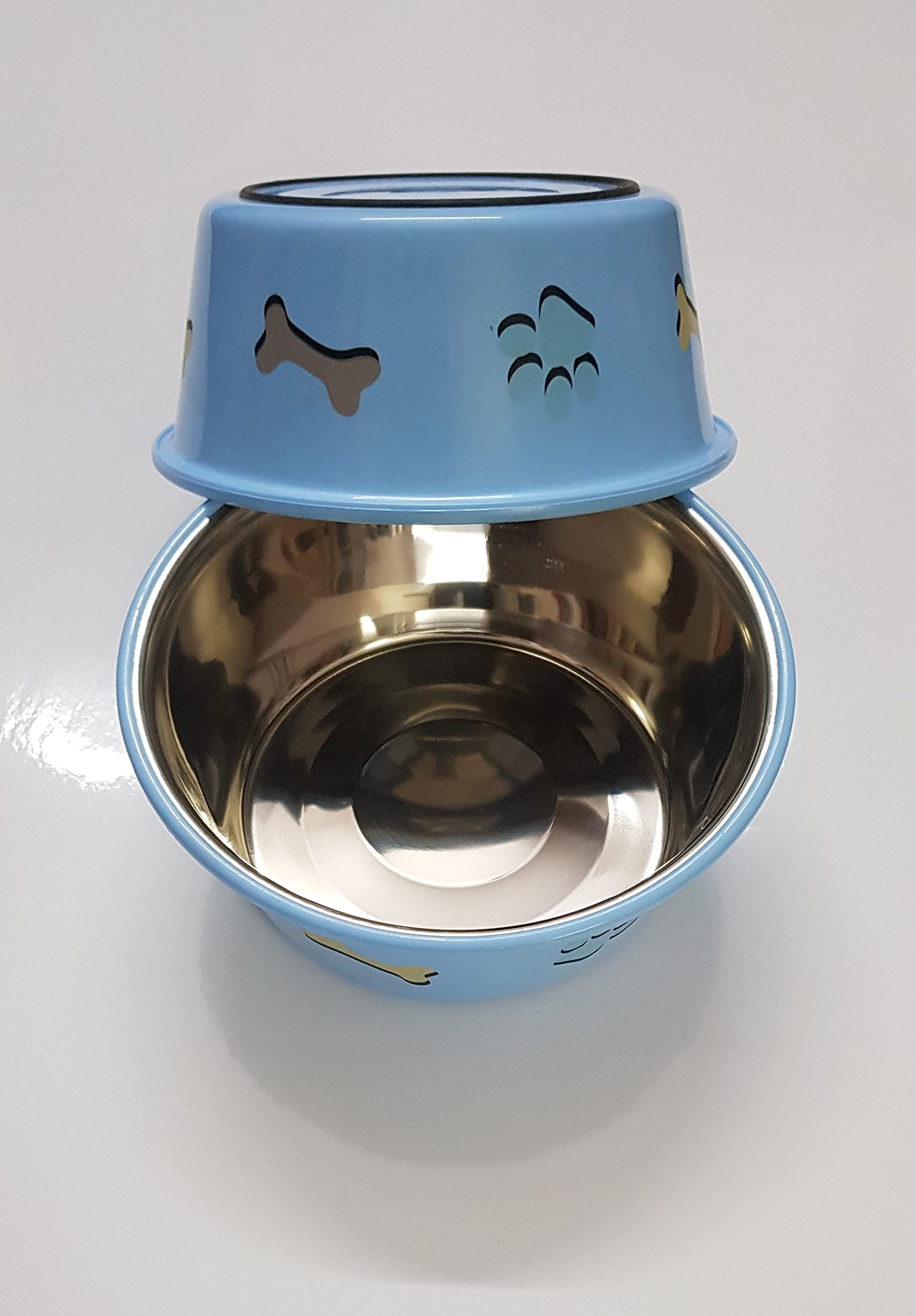 Elton Bon Appetit Cutie Bowls (Blue) Dog Bowls Export Quality Inside Stainless Steel Dog Food Bowl Feeder Bowls Pet Bowl For Fee