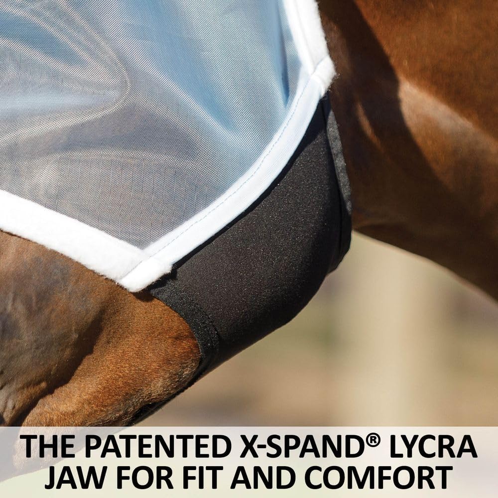 Schneiders X-Spand Mosquito Mesh II Fly Horse Masks with Ears | Enhanced Comfort & Visibility | Jaw for Natural Movement | 40% U