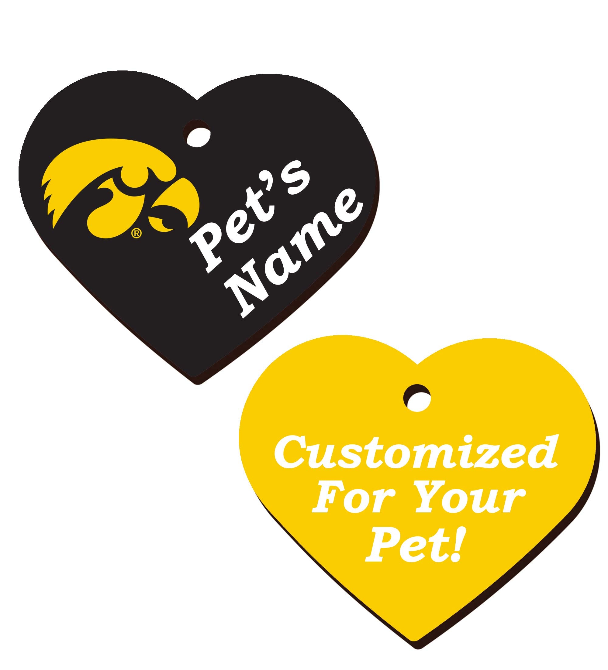 Ncaa Officially Licensed 2-Sided Pet Id Tag For Dogs & Cats Personalized For Your Pet (Iowa)