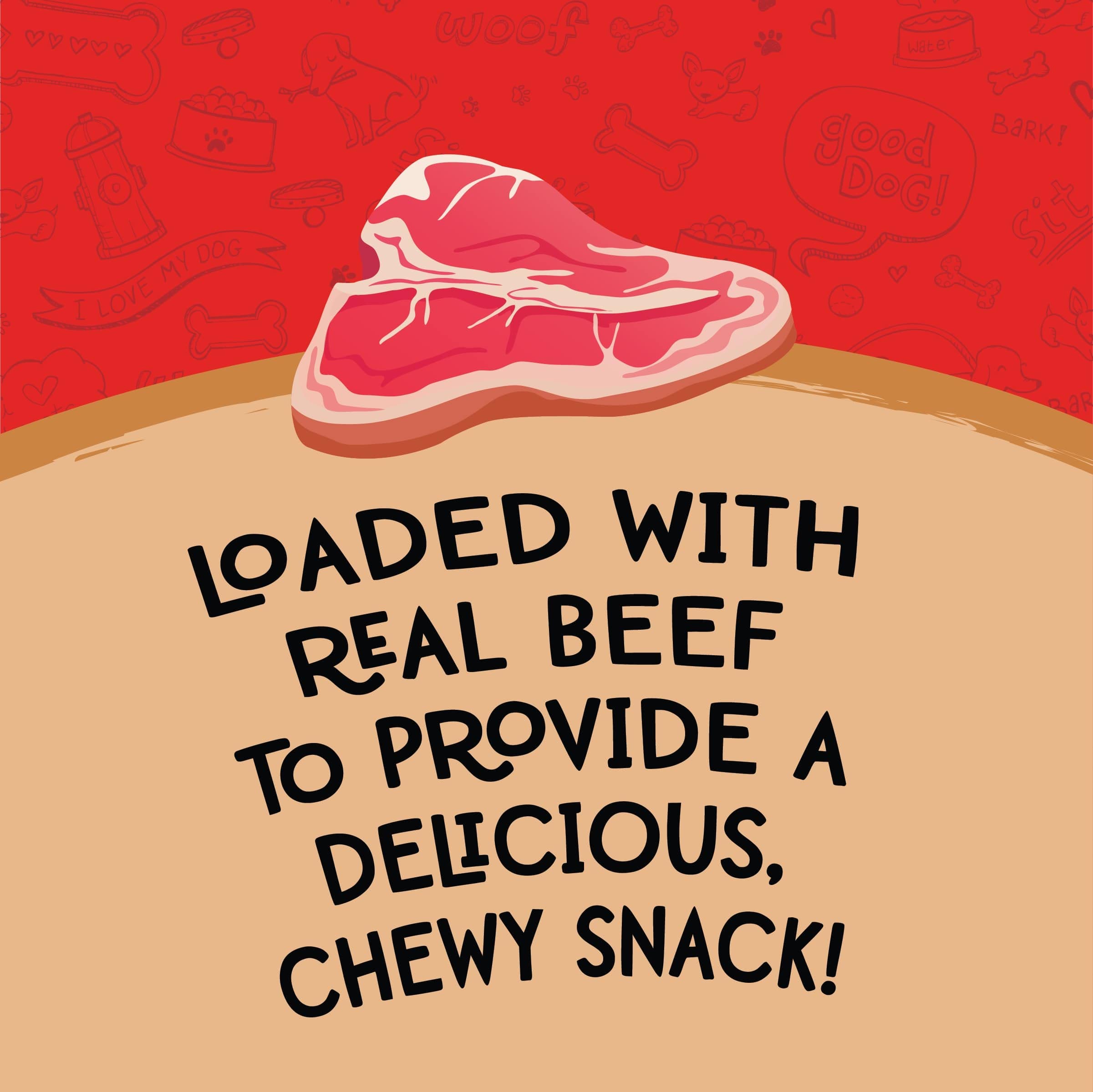 Meaty Treats Mini Dogs Beef & Cheese Flavor Soft & Chewy Dog Treats, 25-oz.