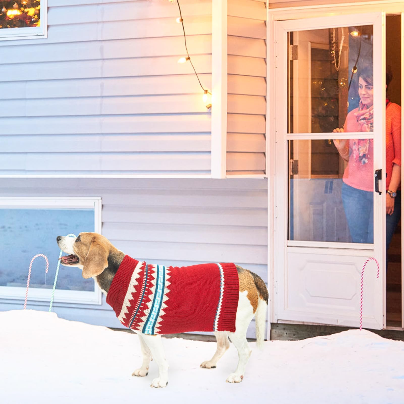Bingpet Dog Sweater - Turtleneck Classic Knit Dog Sweaters For Small Medium Large Dogs, Pet Winter Clothes Warm Sweatshirts Outf