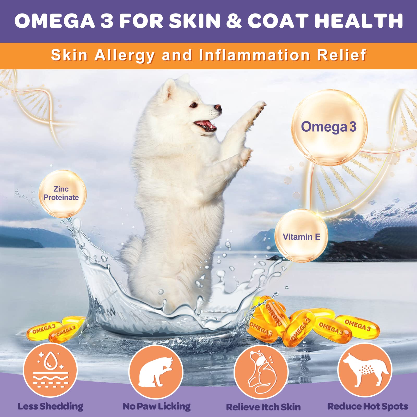 NATURE TARGET Probiotics for Dogs - 6 Billion CFUs, Digestive & Immune Support, Allergy Relief, Freeze Dried, Model T06-GYSJKL-120