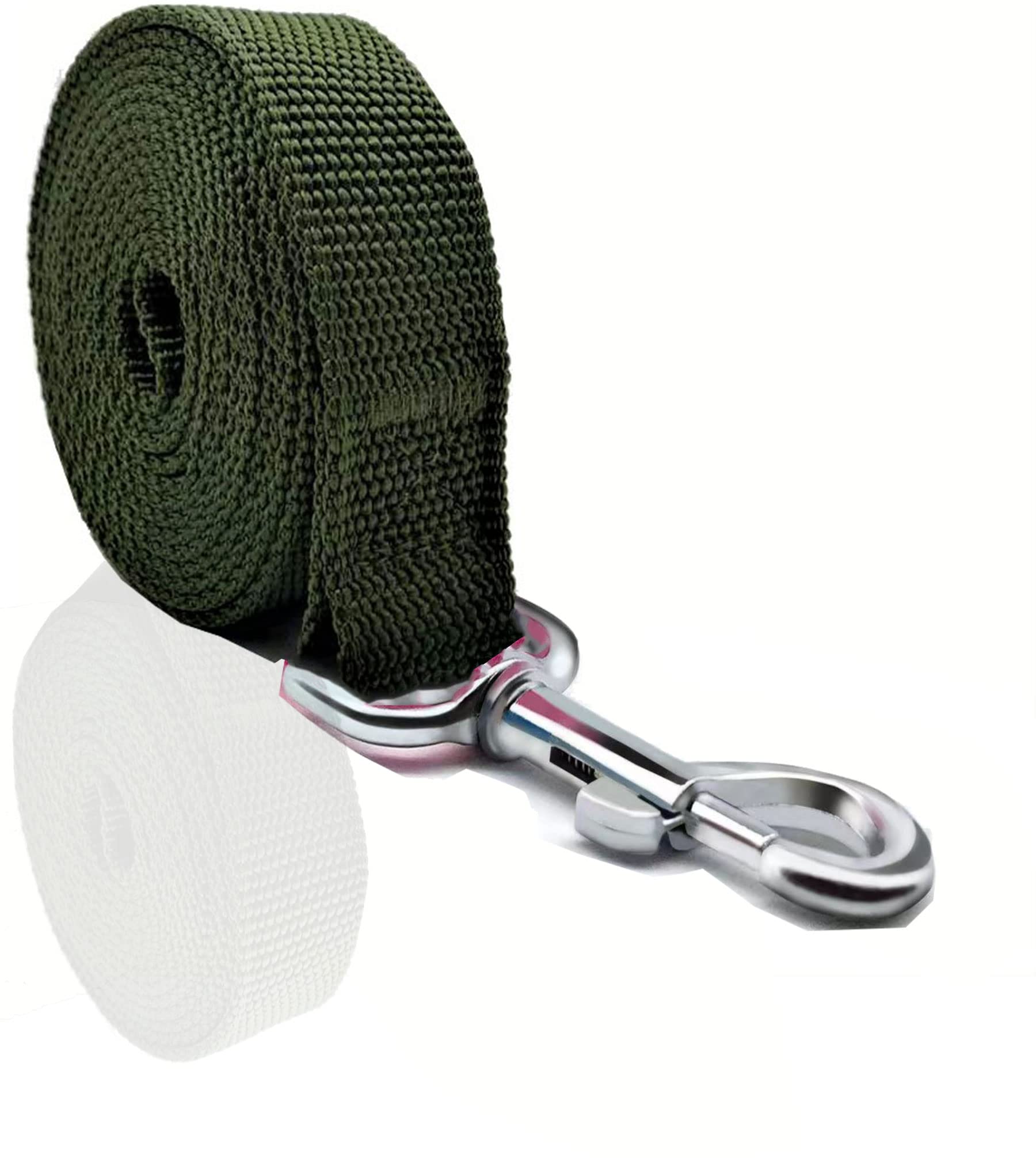 Nylon Dog Leash 16 Feet Long, Walking Training Dog Leashes For Medium Large Dogs(1'' X 16 Ft, Green)
