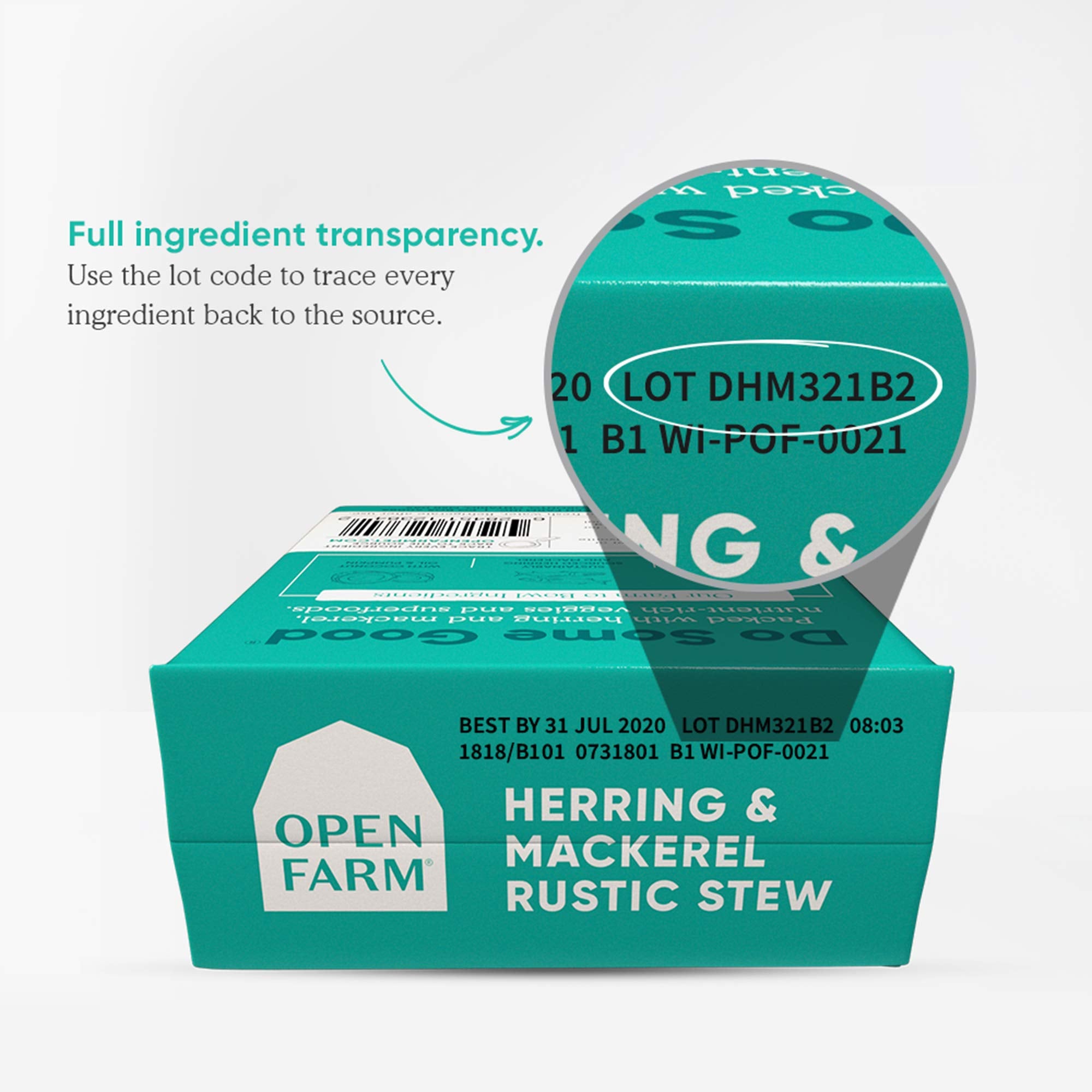 Open Farm Herring & Mackerel Rustic Stew Wet Dog Food, Grain-Free Meal or Food Topper with Responsibly Sourced Meat and Superfoo